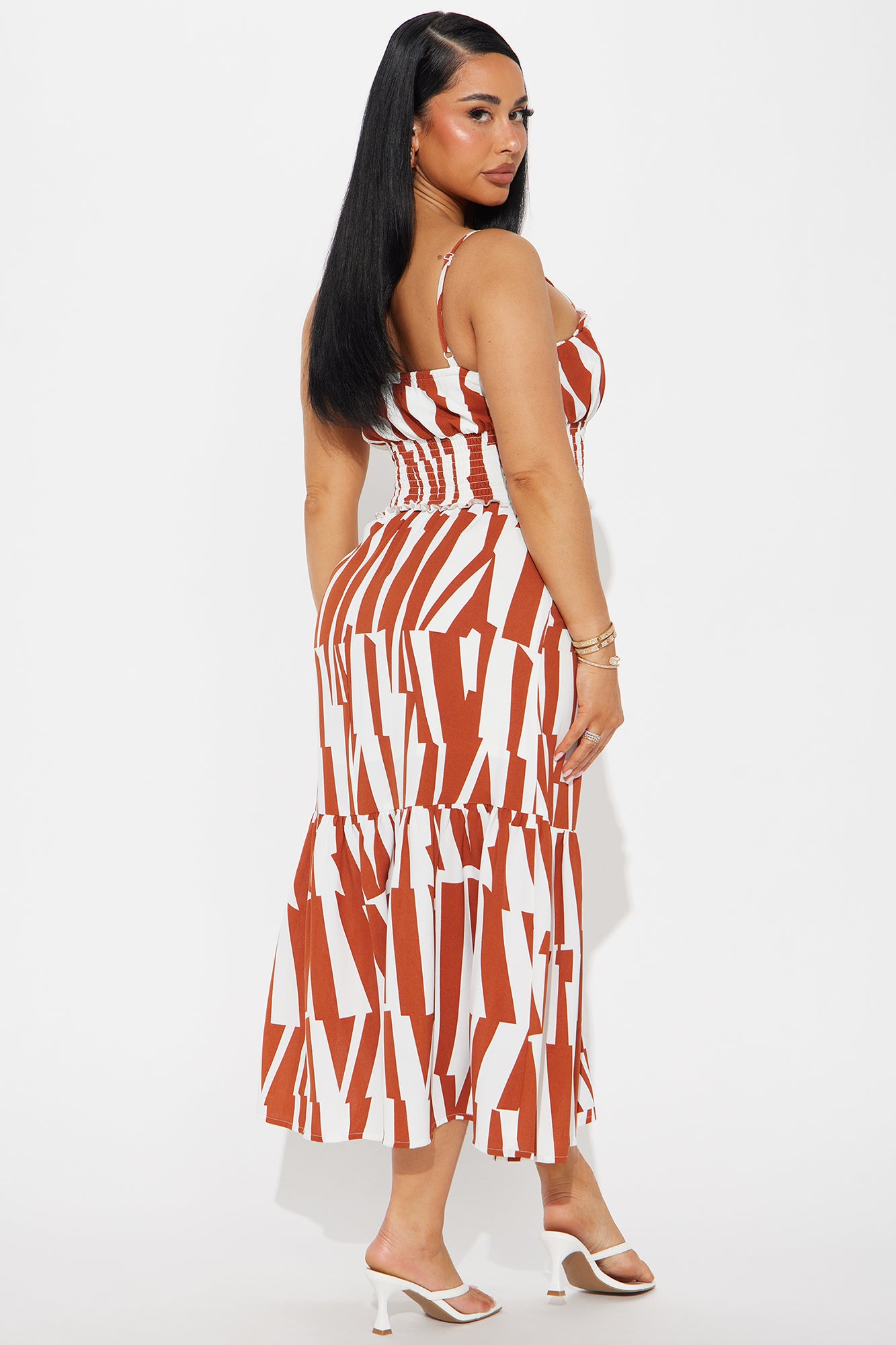 A Different Energy Midi Dress - Rust/combo - Image 3