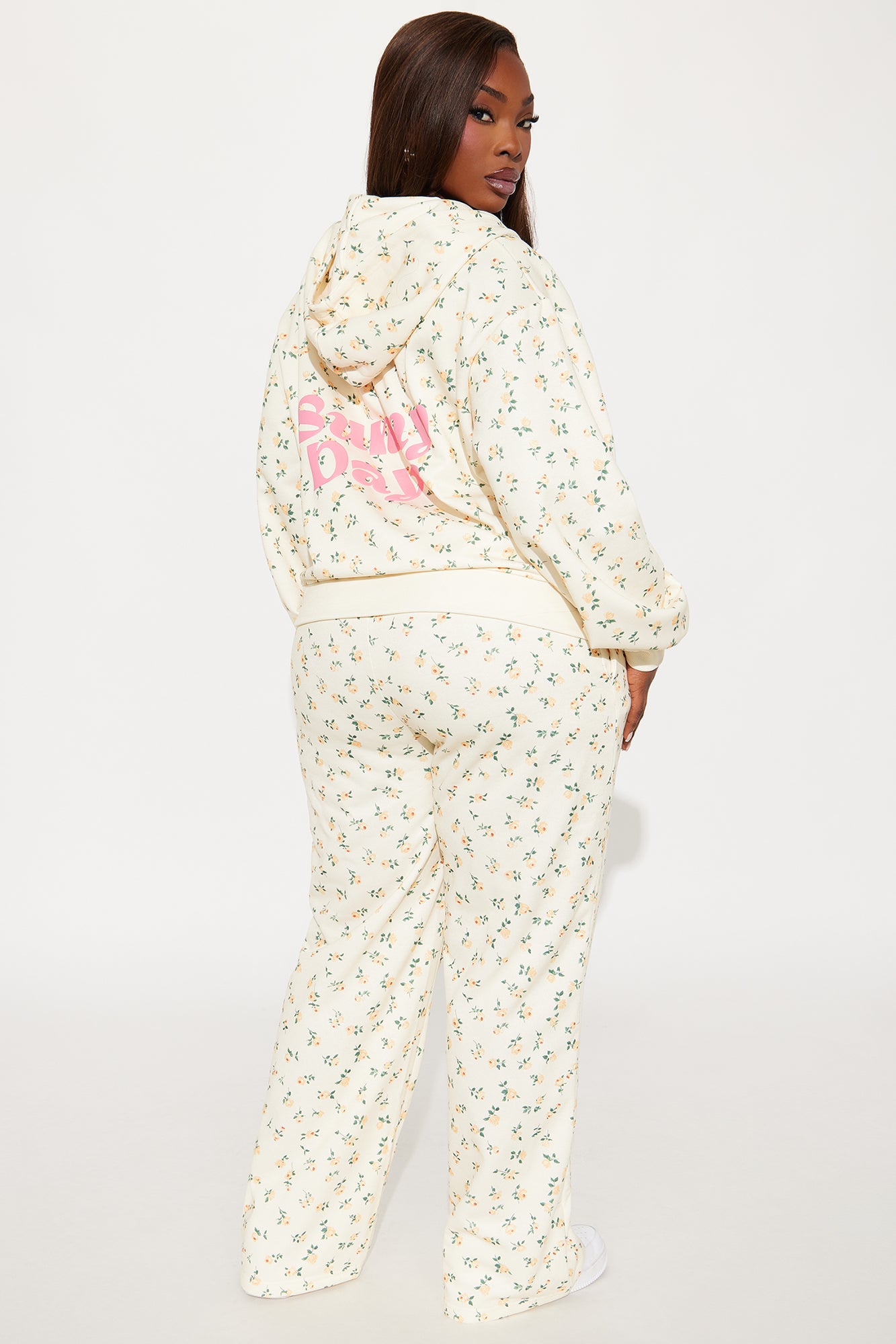Fiona Floral Graphic Pant Set - Yellow - Image 8