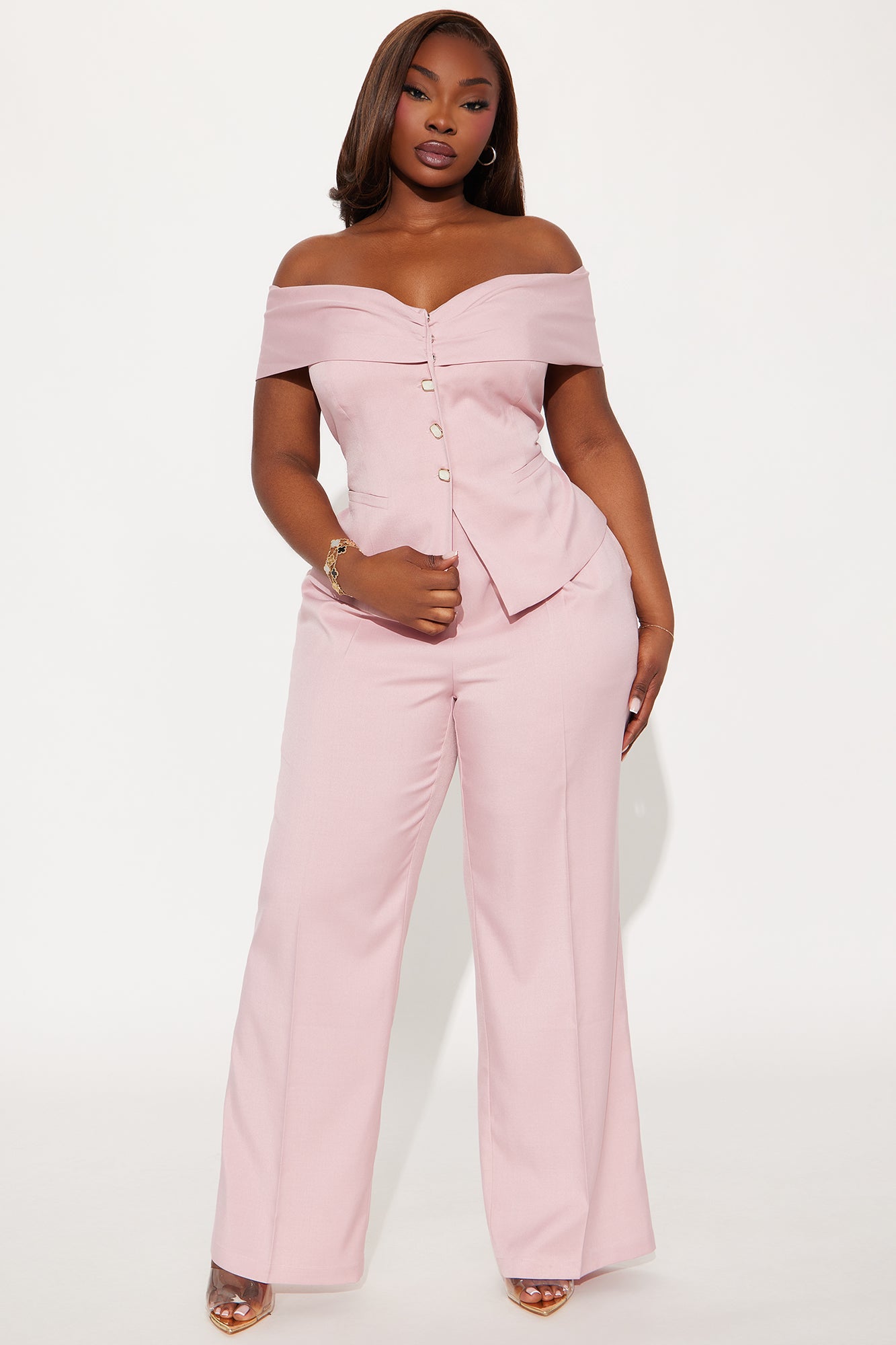The Caroline Pant Set - Pink - Image 4