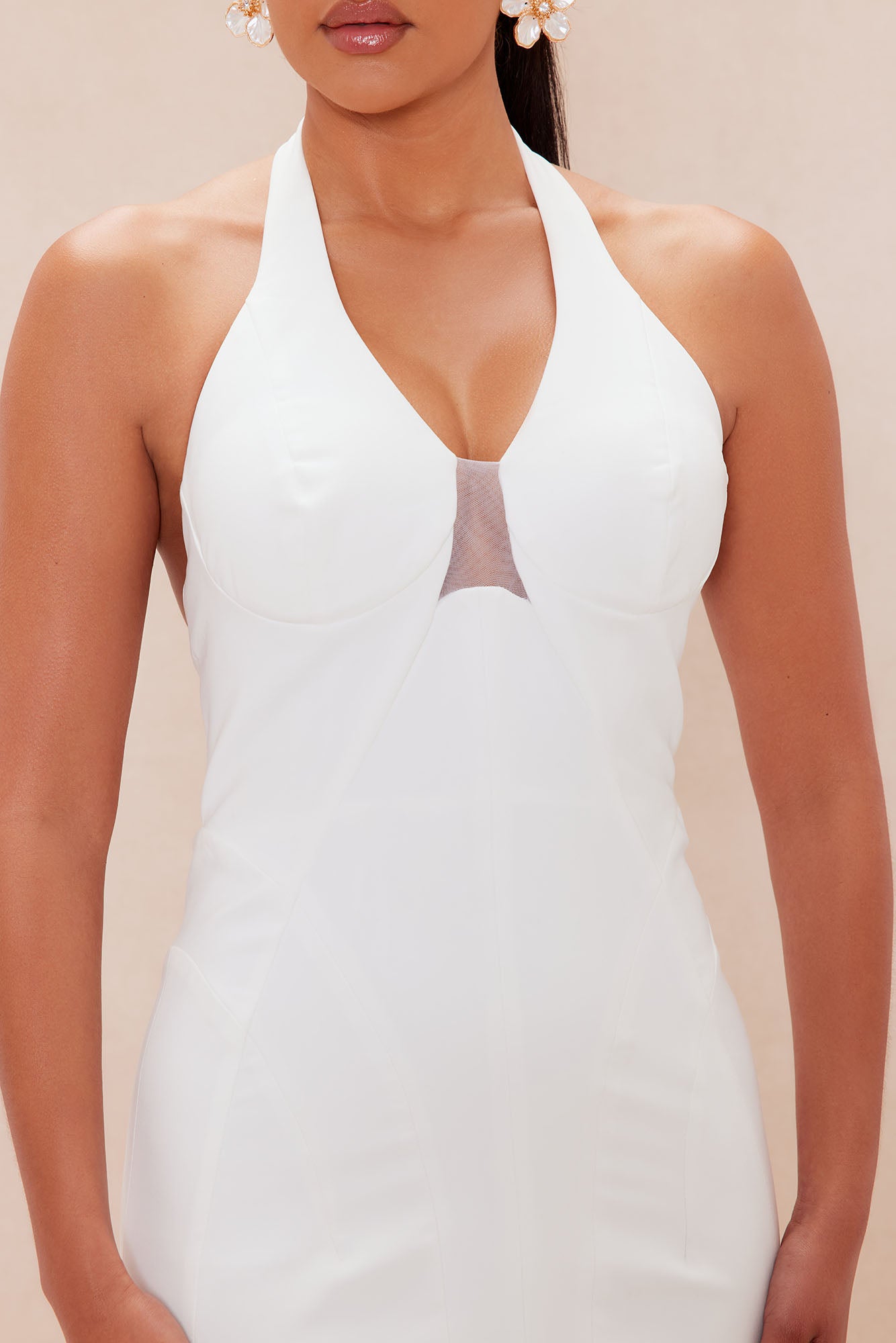 Sandra Mini Dress - White - Image 3