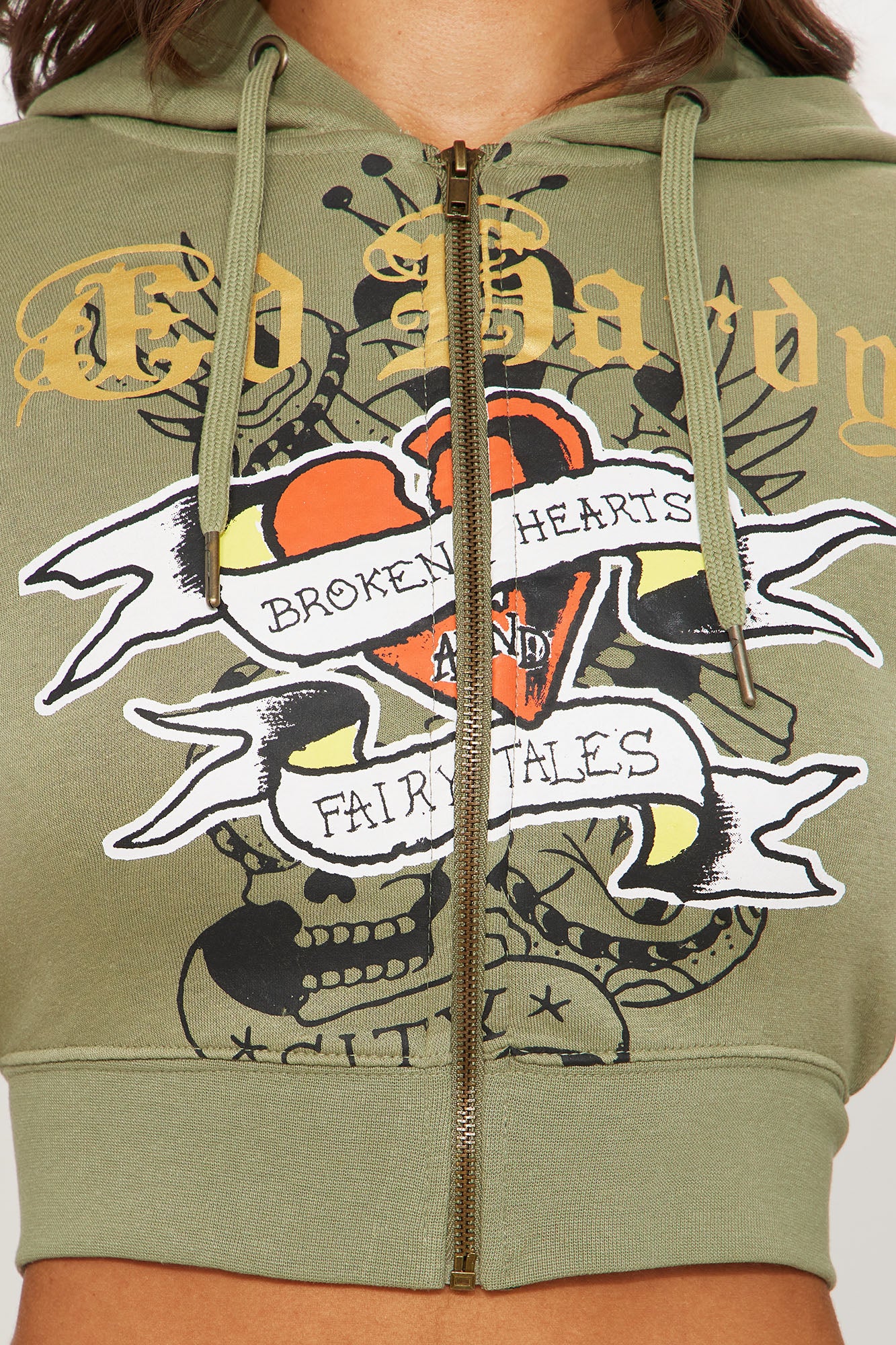 Ed Hardy Broken Hearts Short Set - Sage - Image 4