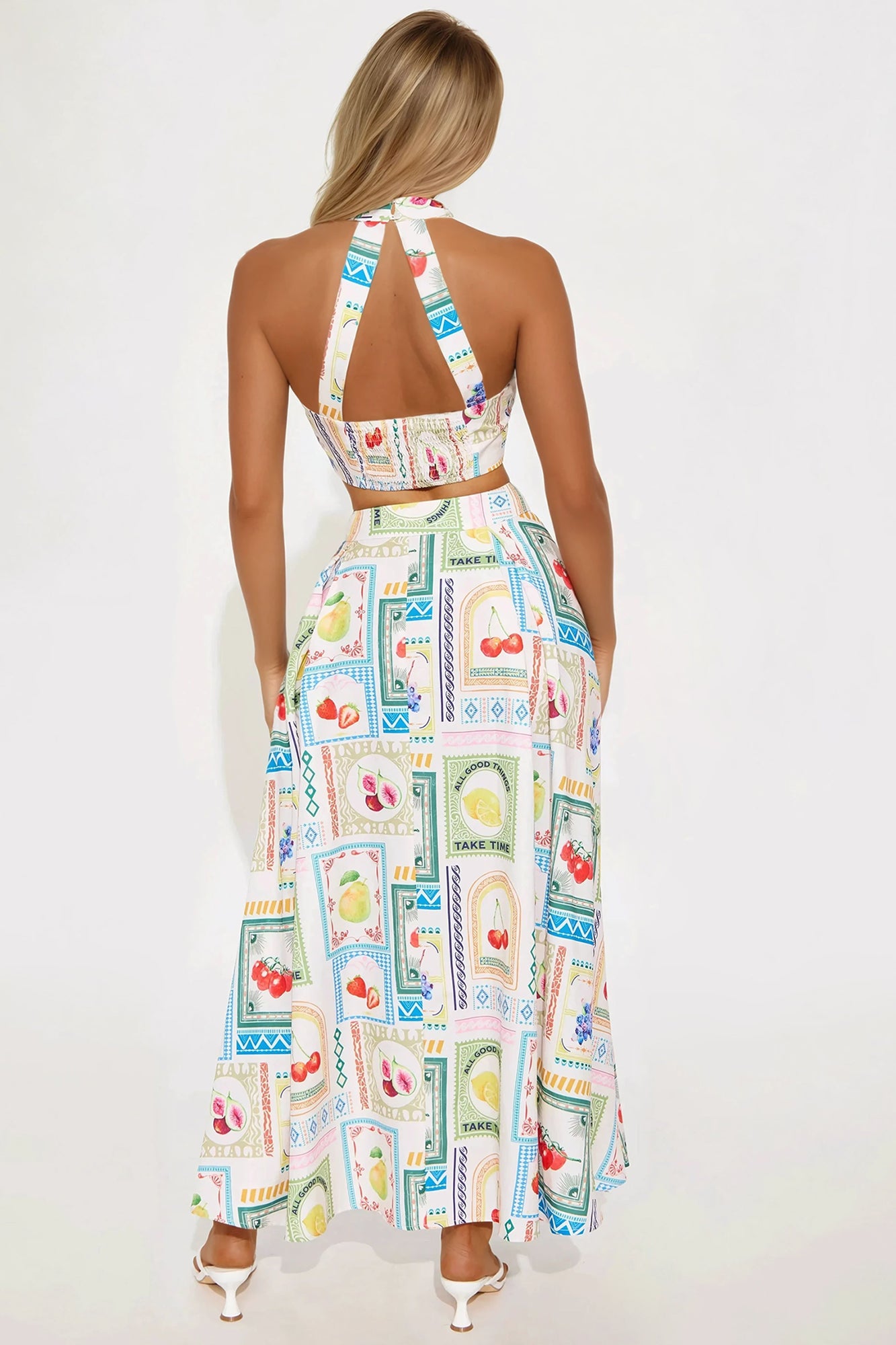 Feeling Fruity Midi Skirt Set - Ivory/combo - Image 3