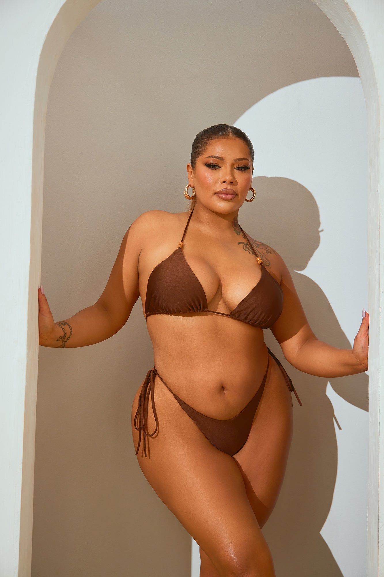 Jungle Beach 3 Piece Bikini Set - Brown/combo - Image 11