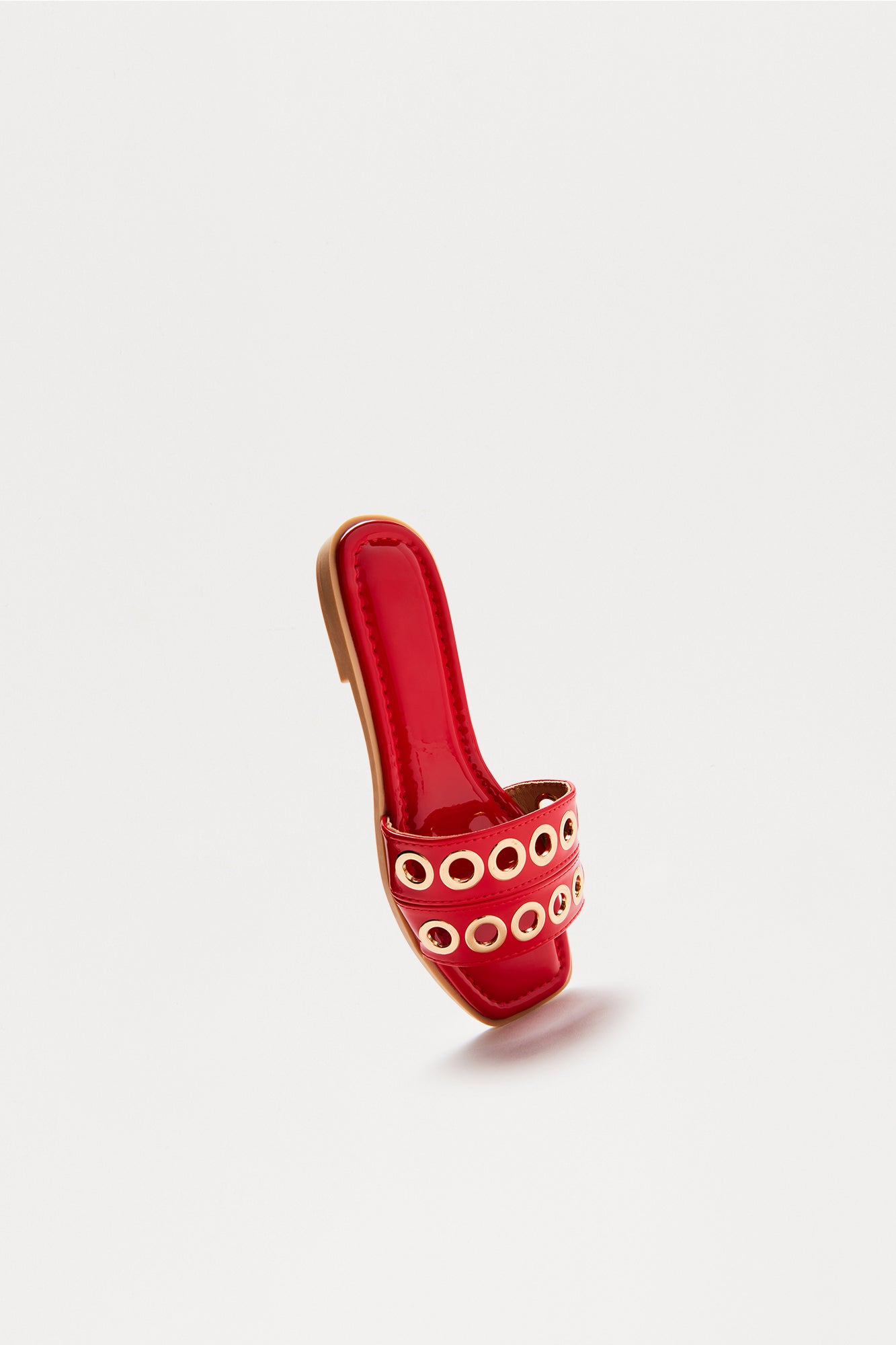 Essie Grommet Slip On Sandals - Red - Image 4