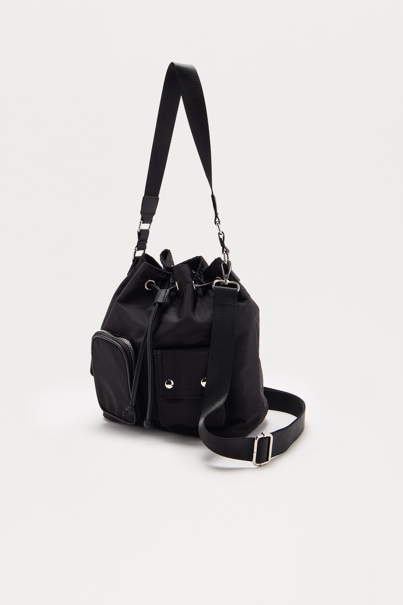 Believe It Crossbody Bucket Bag - Black - Image 4