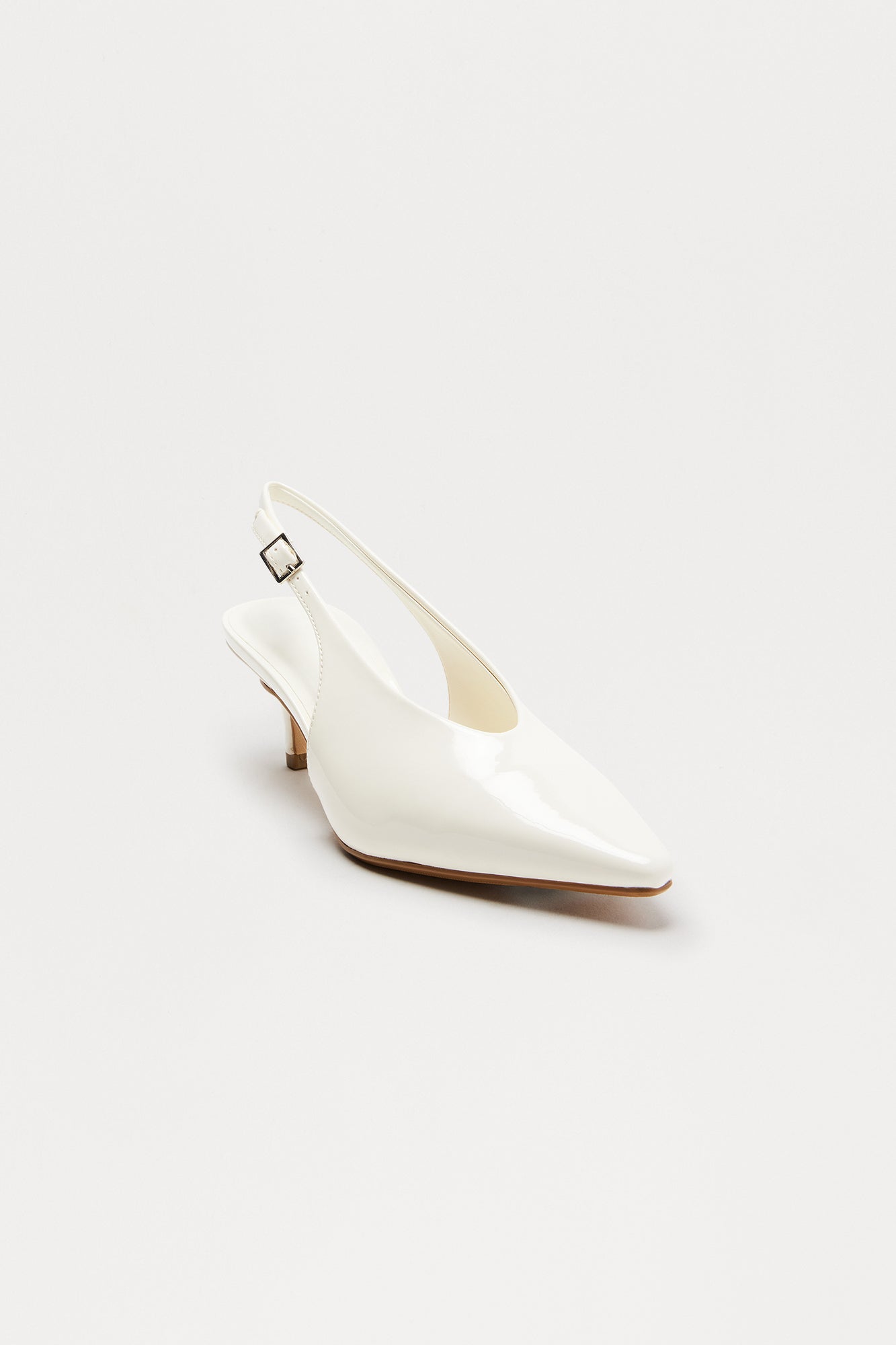 Azuka Slingback Mid Heels Pumps - Ivory - Image 4
