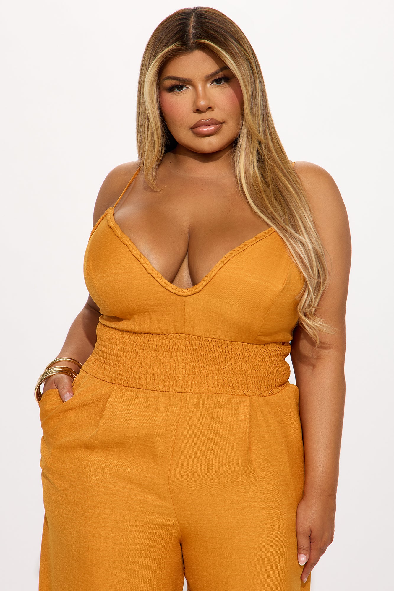 Vacay Mami Jumpsuit - Mustard - Image 5