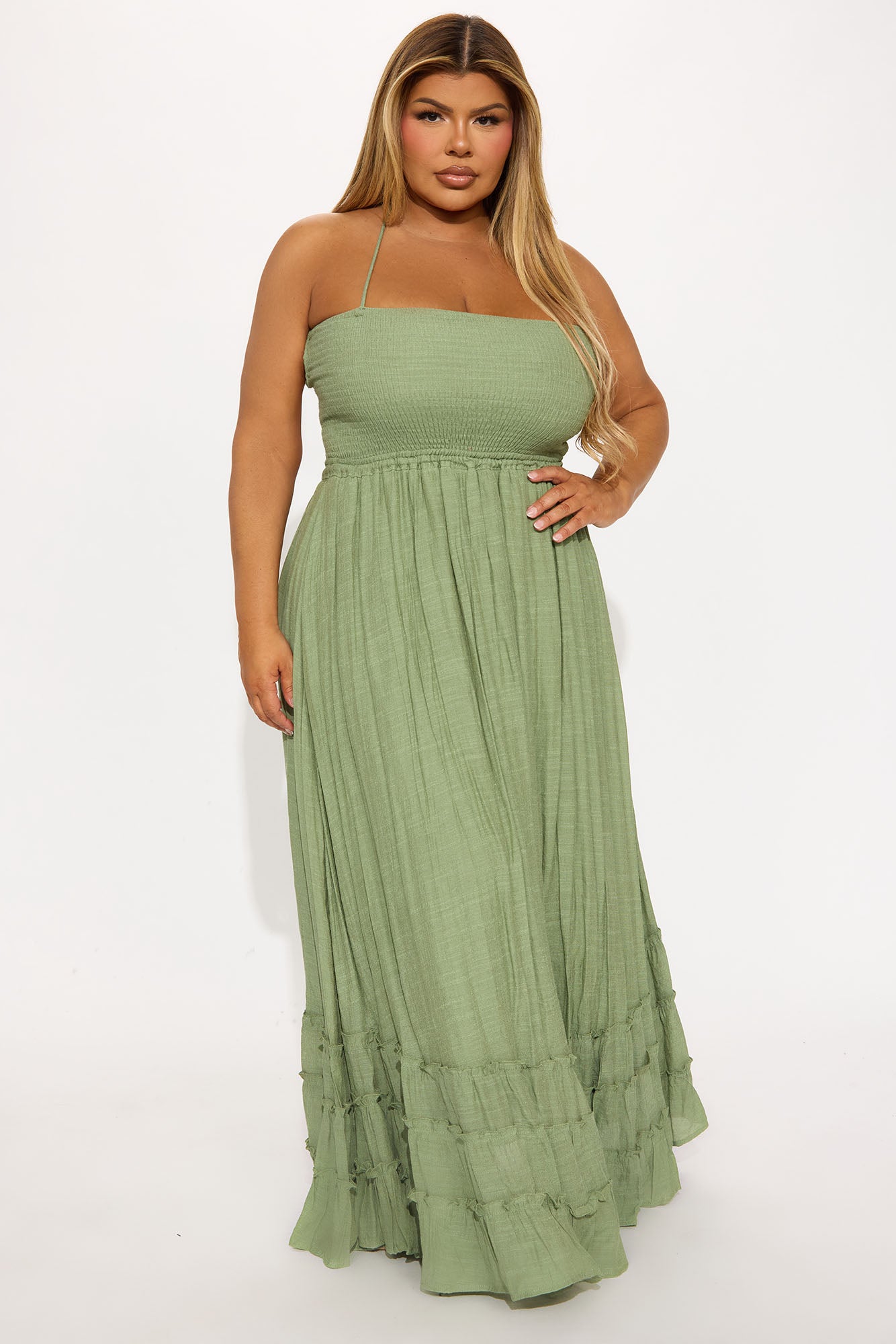 Hayley Halter Maxi Dress - Sage - Image 4