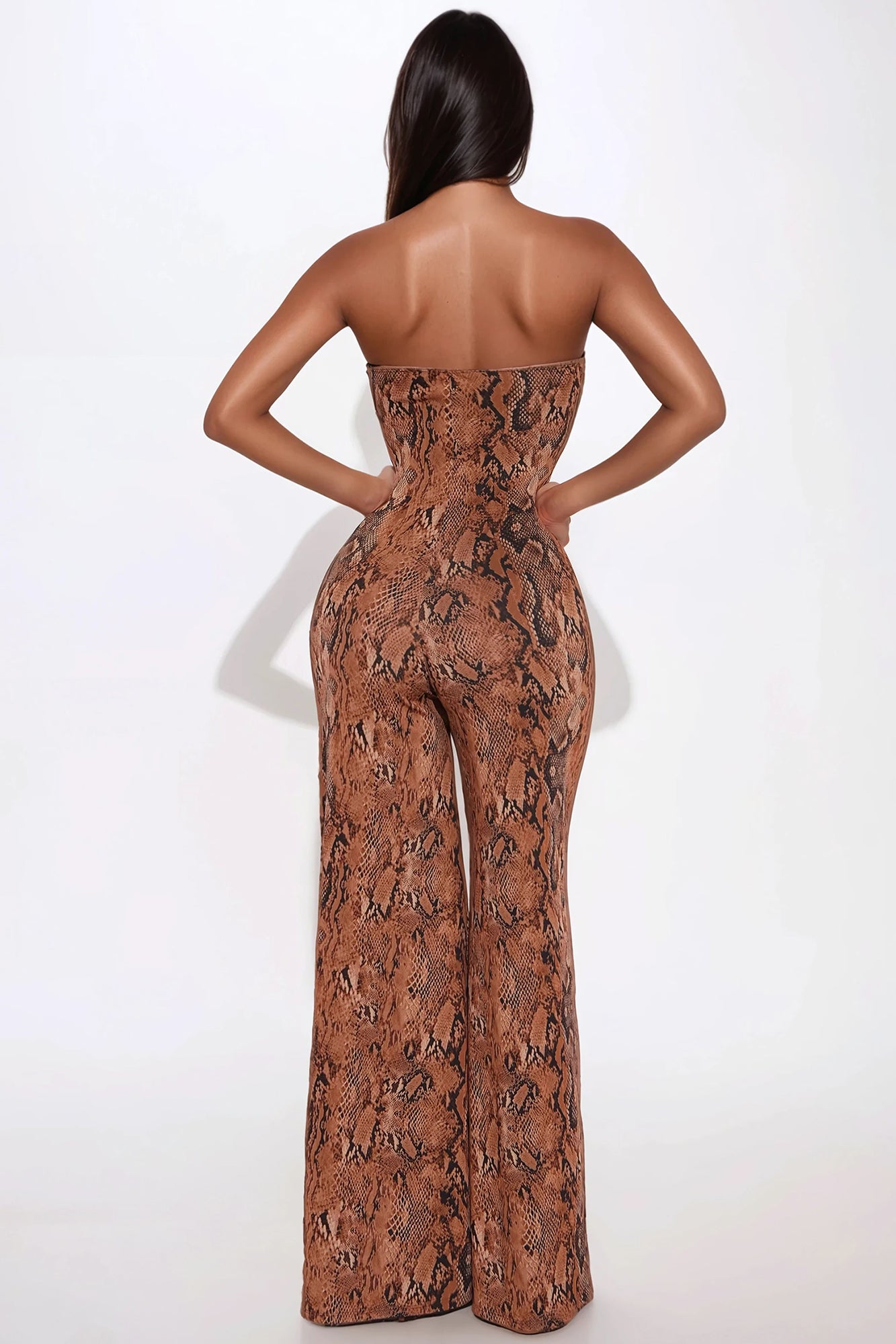 Step Out Snake Print Jumpsuit - Brown/combo - Image 3