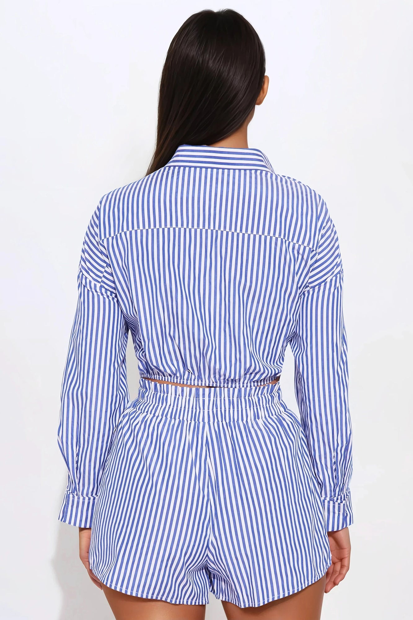 Coco Striped Short Set - Blue/combo - Image 3