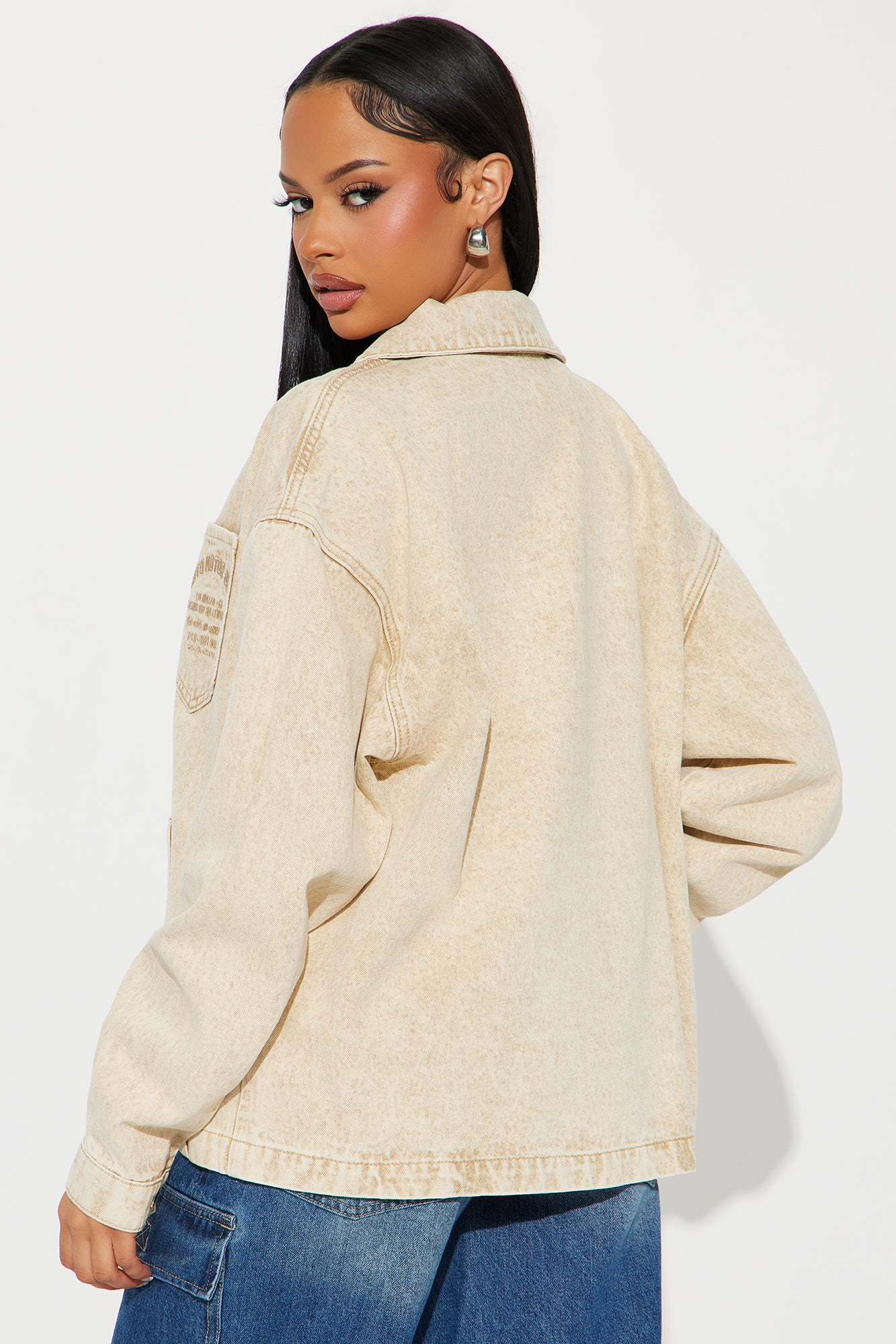 A Clean Break Denim Jacket - Khaki - Image 3