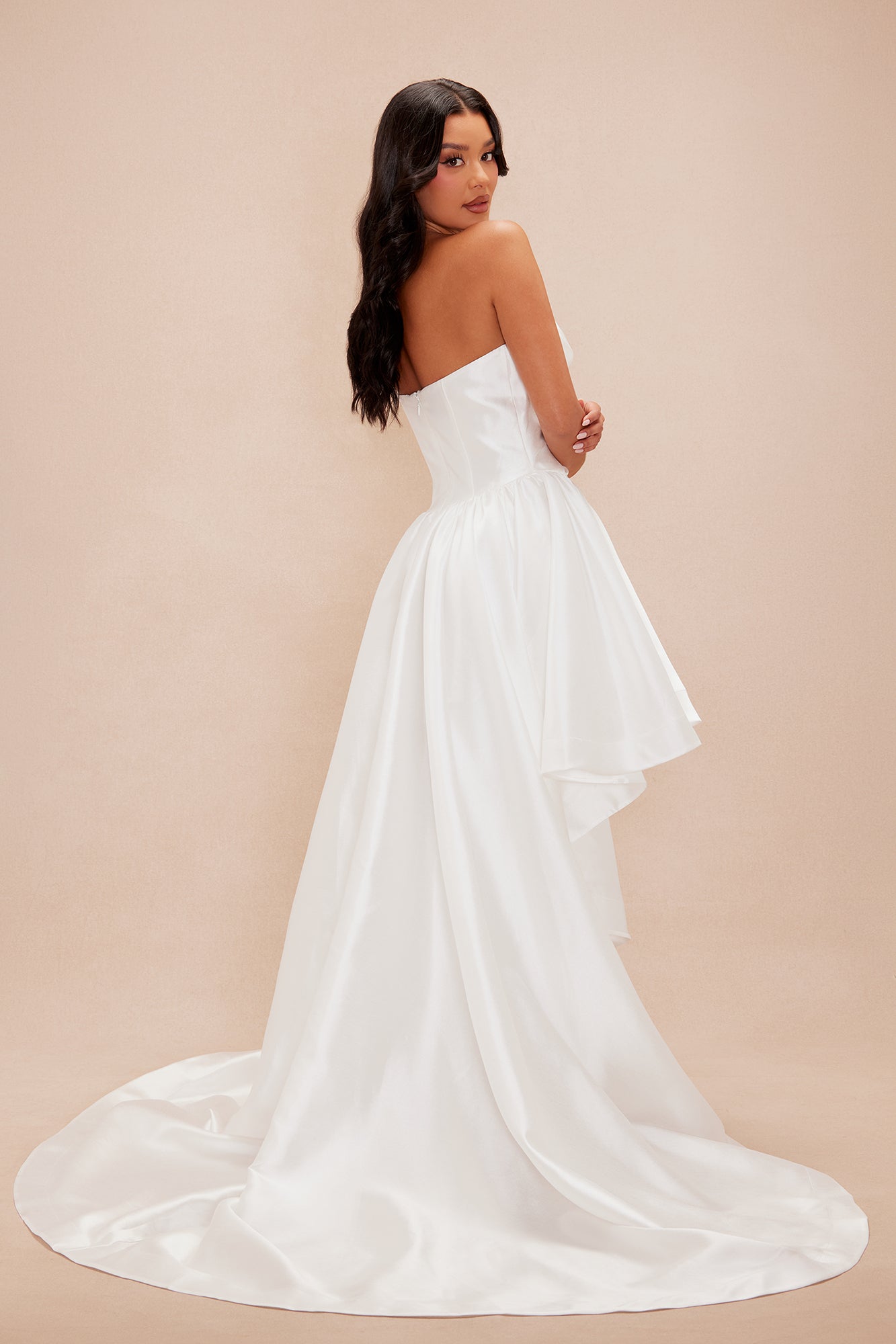 Karol Taffeta Gown - White - Image 4