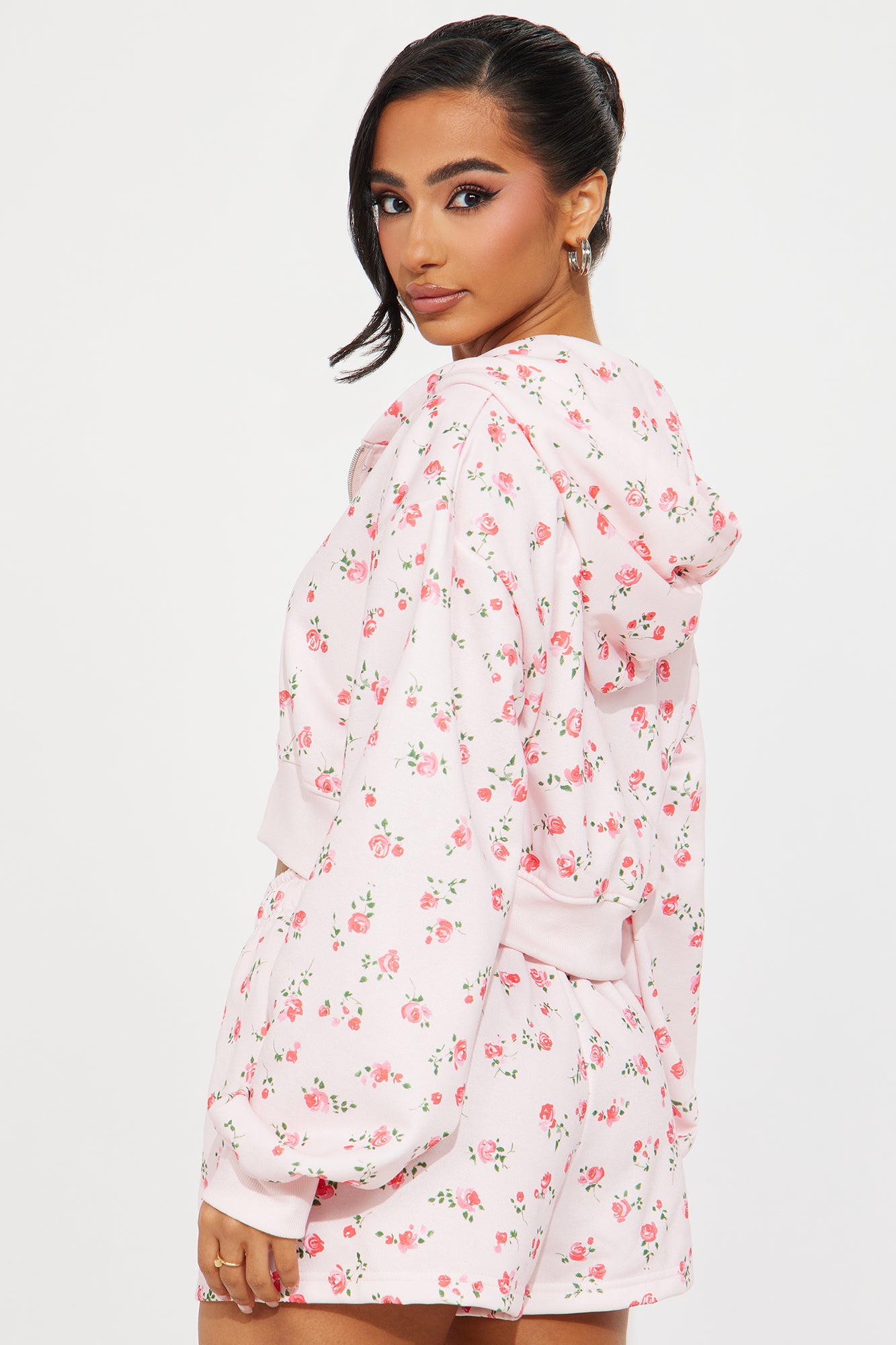 Fiona Floral Short Set - Pink - Image 3