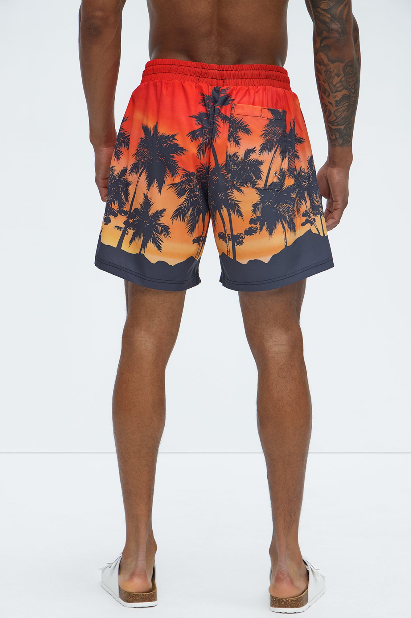 Sunset Palm Swim Mid Trunk - Multi Color - Image 3