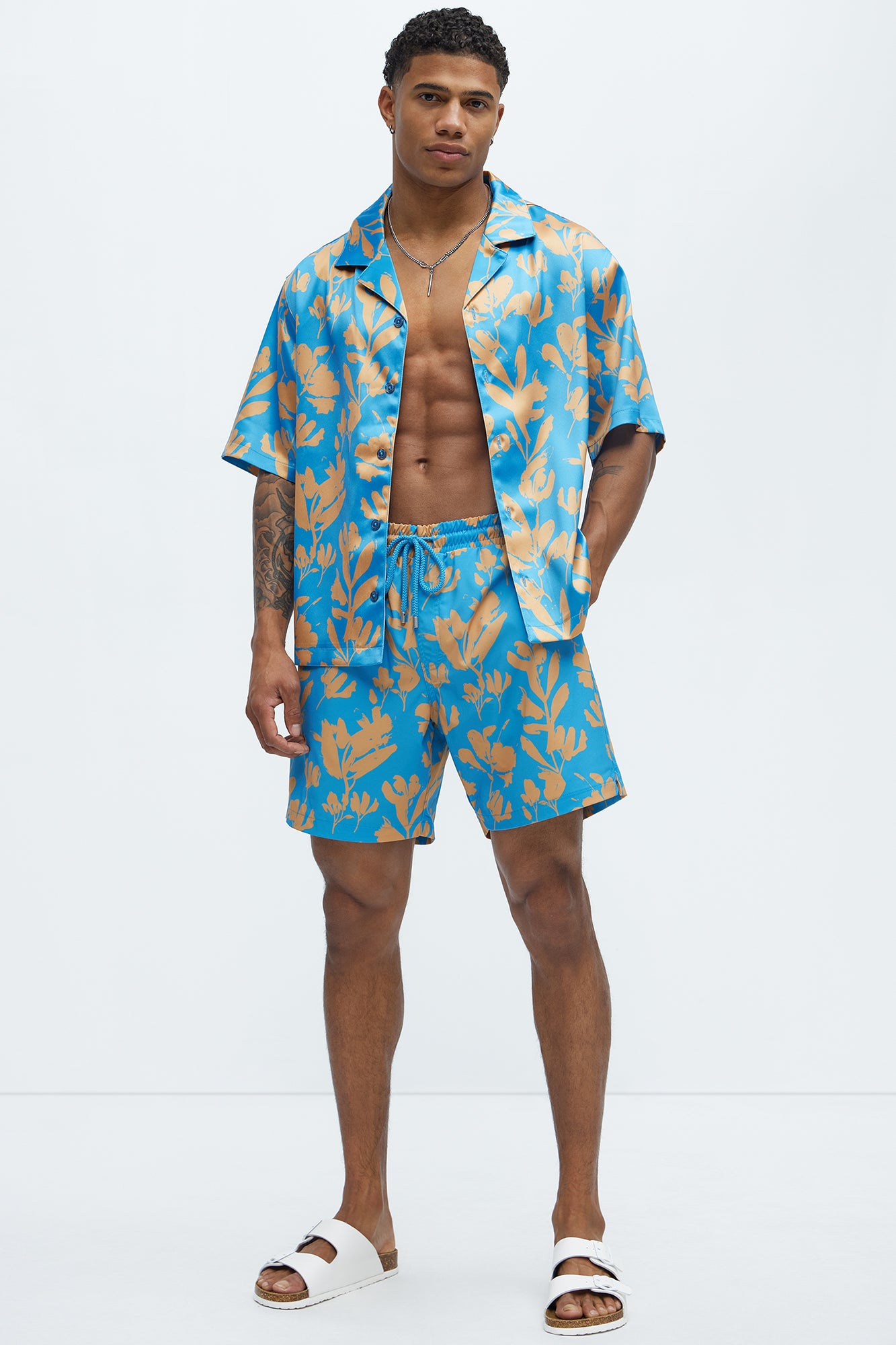 Bloom Off Swim Trunk - Blue/combo - Image 3
