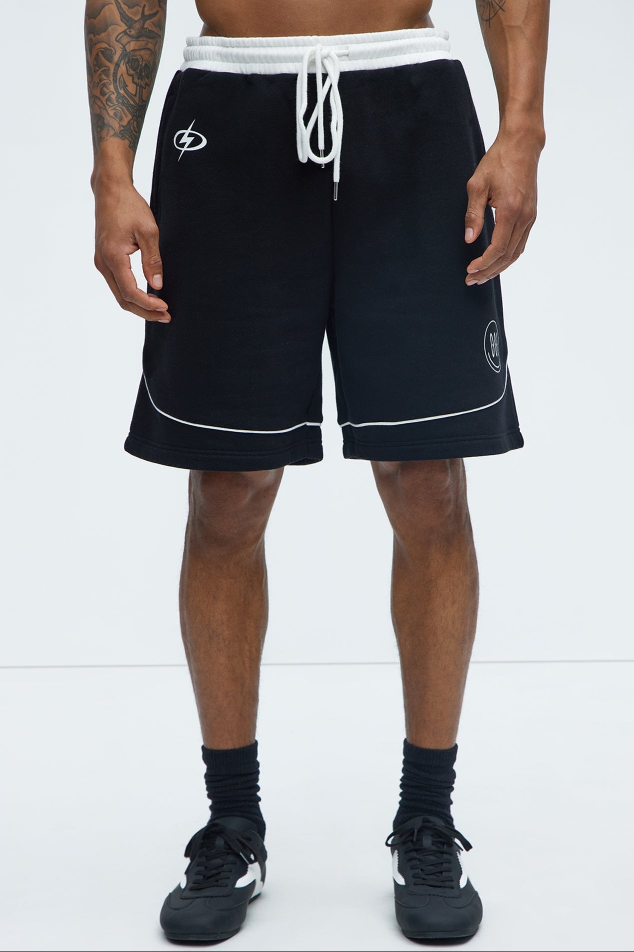 Galaxy Sweatshorts - Black/White - Image 3