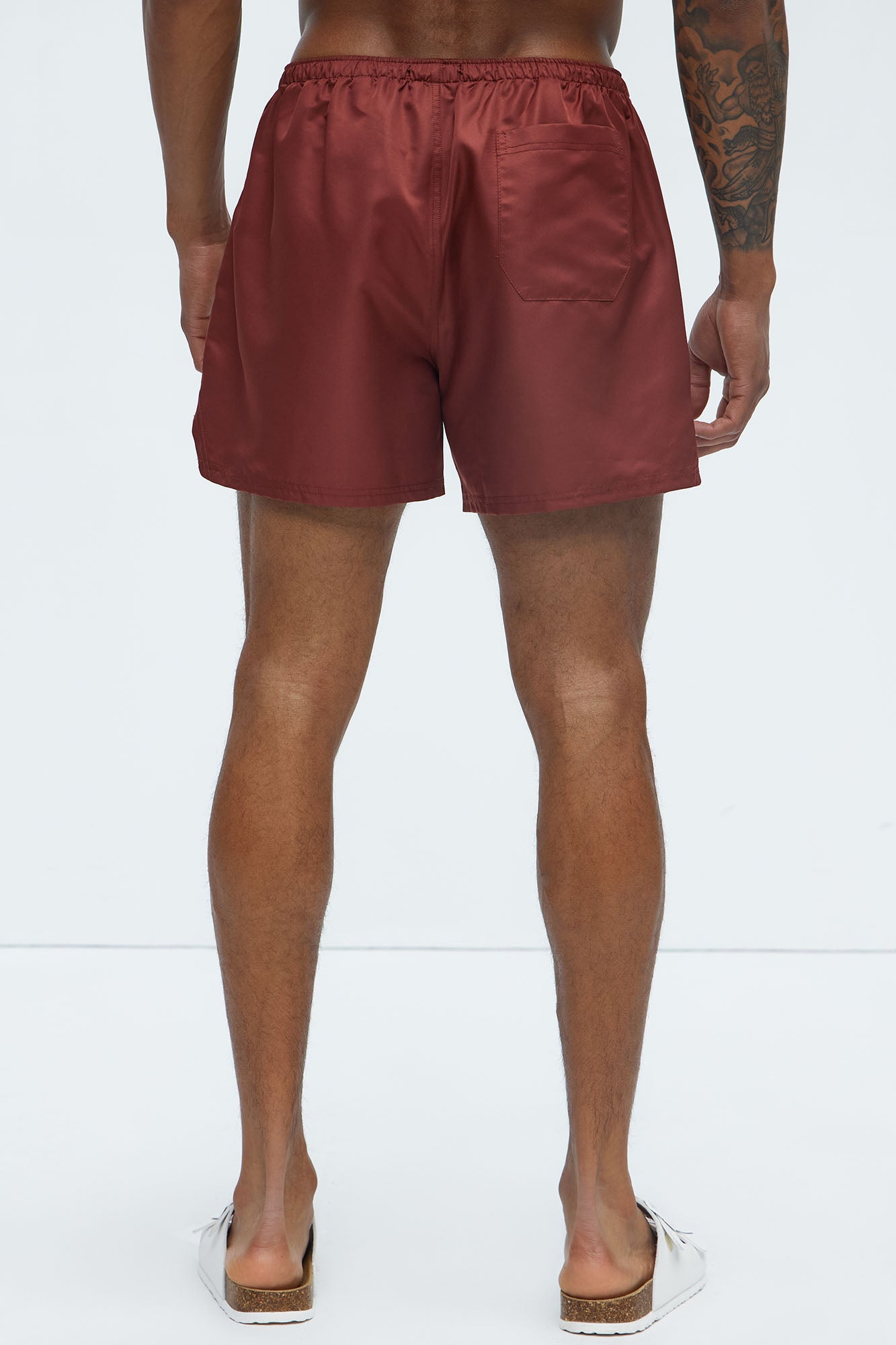 Loverboy Swim Mid Trunk - Burgundy - Image 3