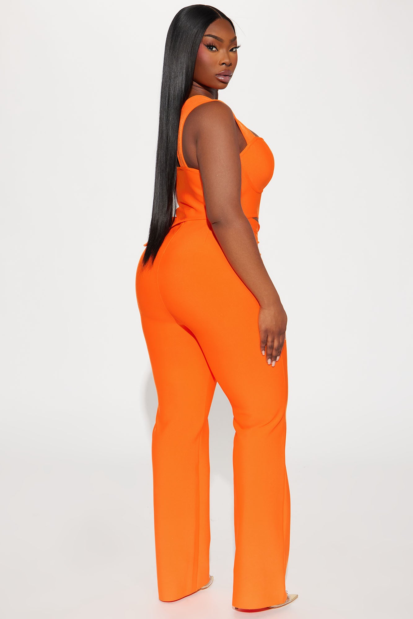 Vibing Out Bandage Pant Set - Orange - Image 6