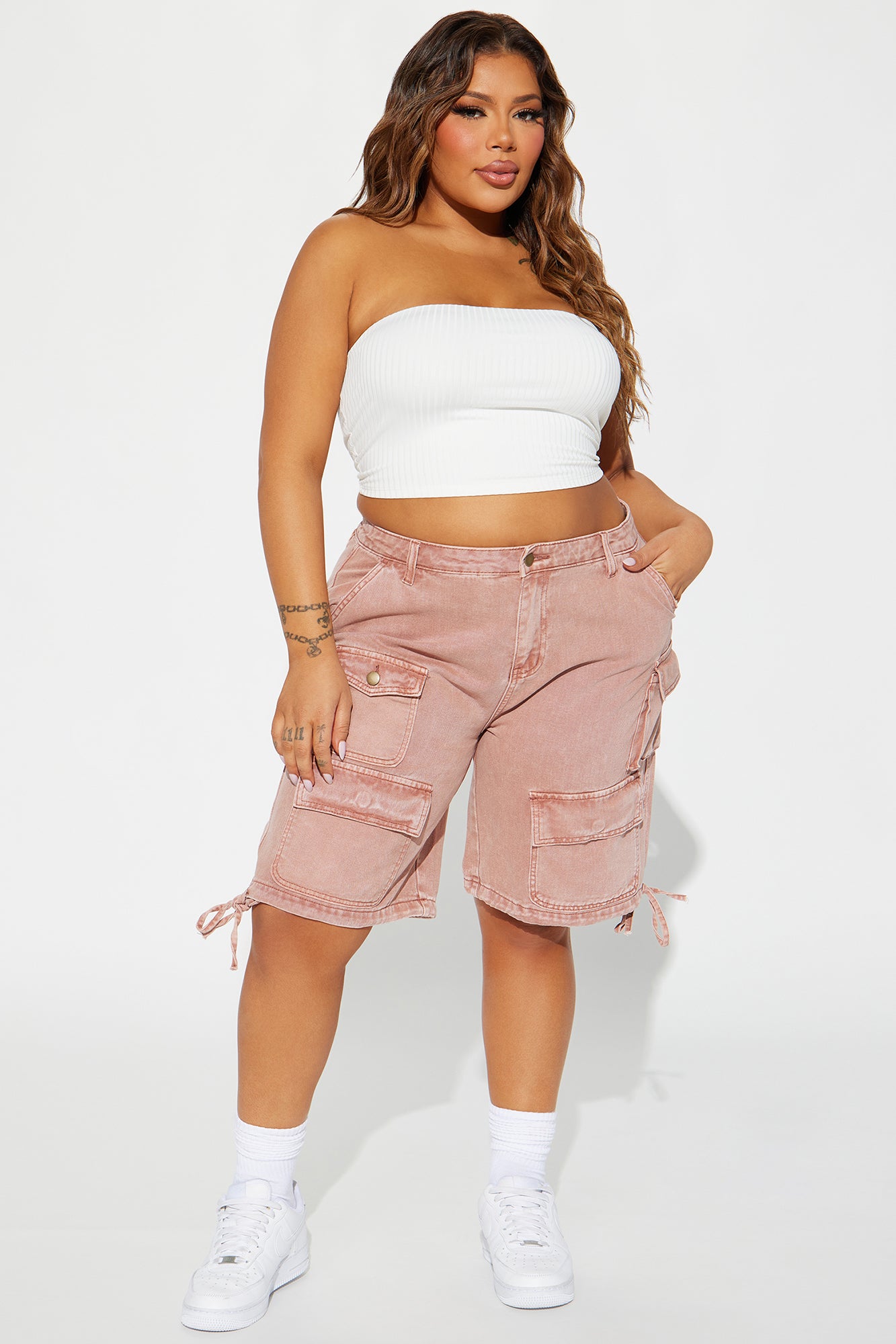 Masha Double Lined Ribbed Tube Top - White - Image 5