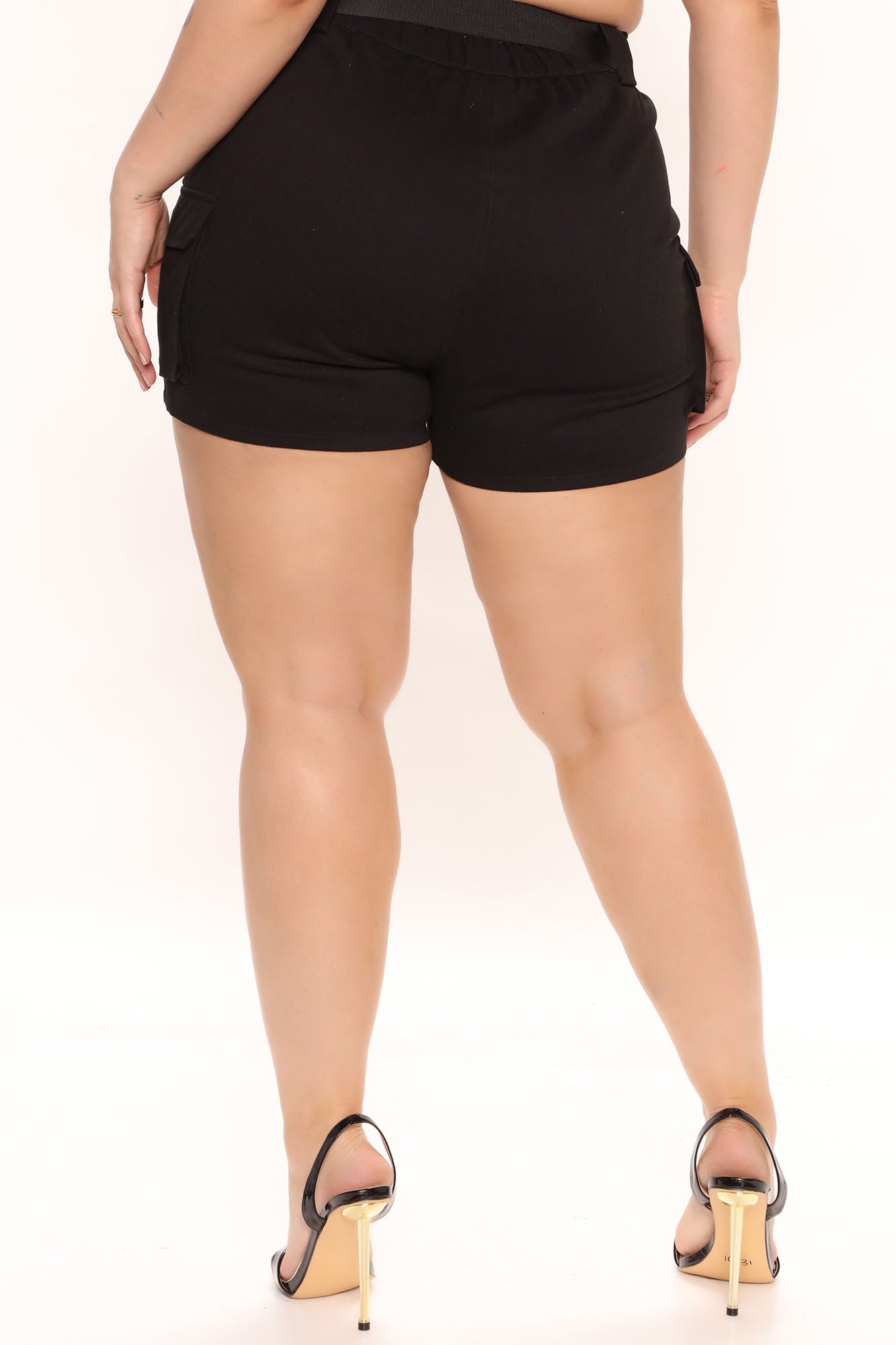 Buckle Up Cargo Shorts - Black - Image 8