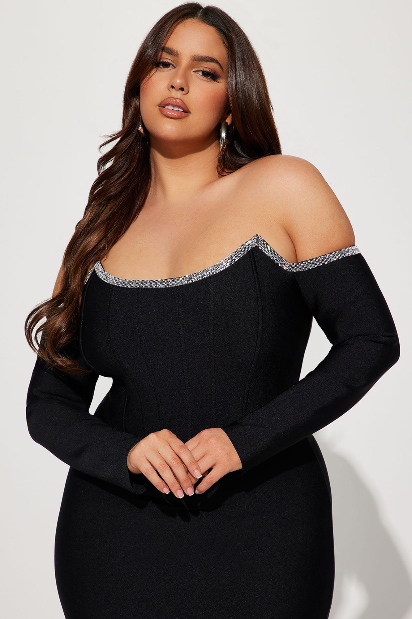 Shaken Not Stirred Bandage Midi Dress - Black - Image 5