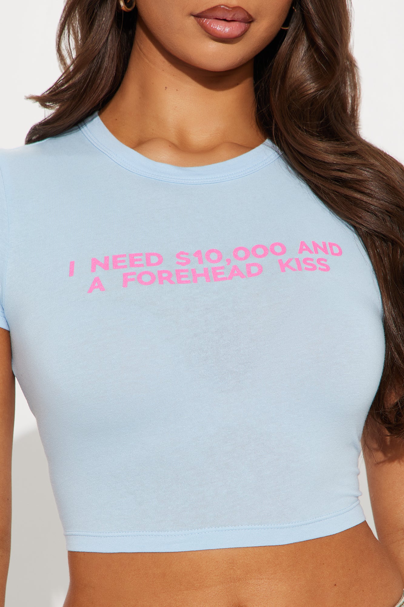 What I Need Baby Tee - Light Blue - Image 4