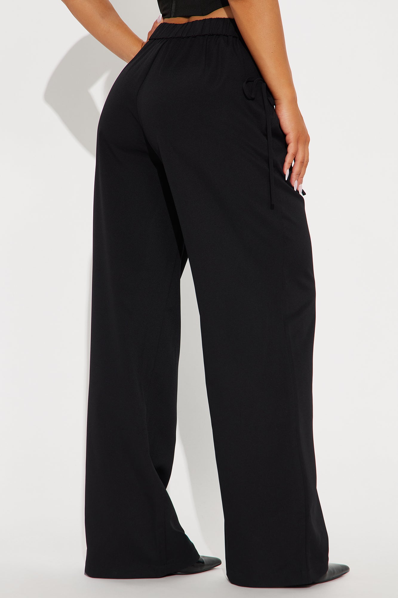 Archer Wide Leg Trouser - Black - Image 3