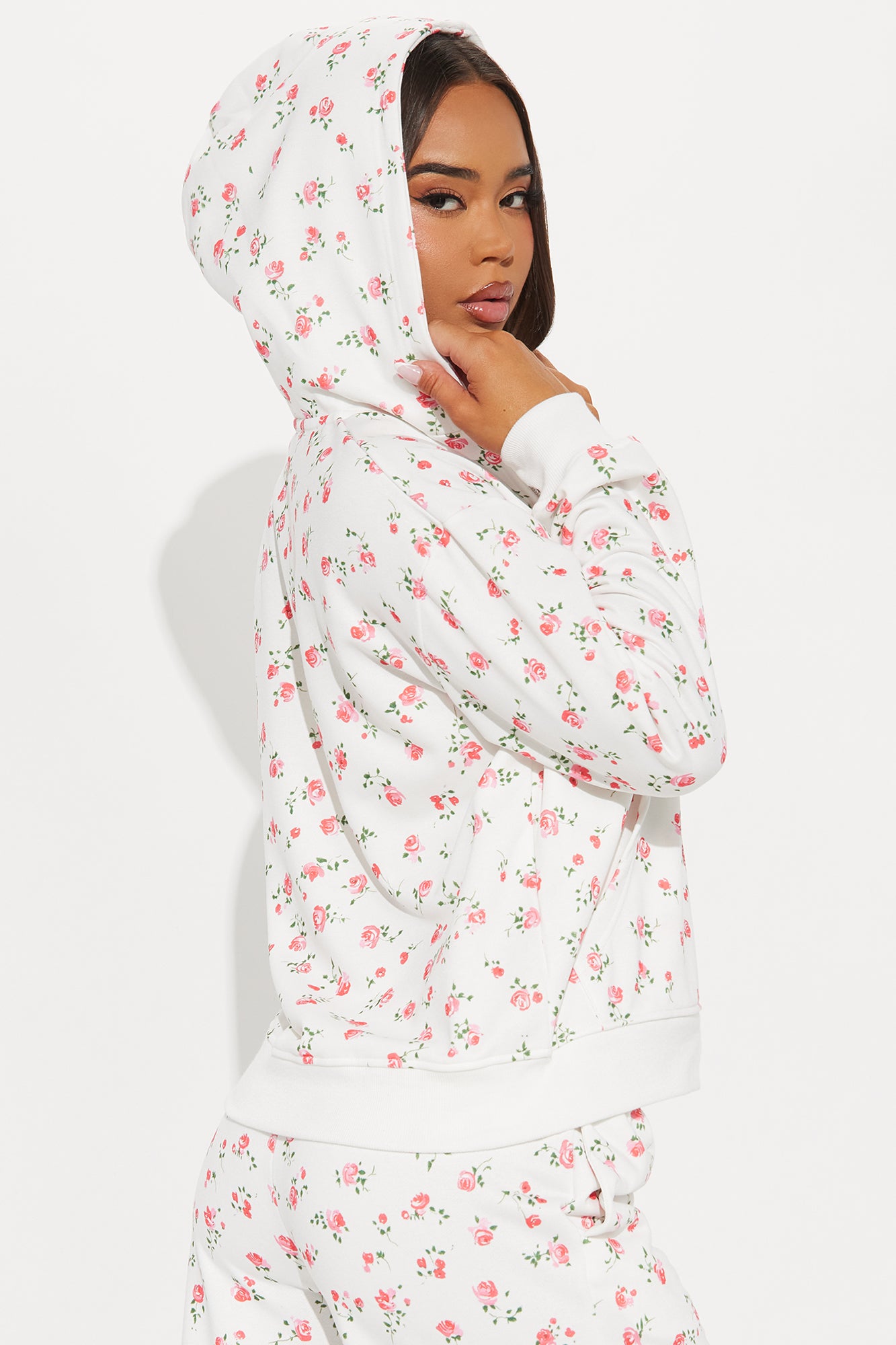 Fiona Ditsy Floral Pant Set - White/combo - Image 4