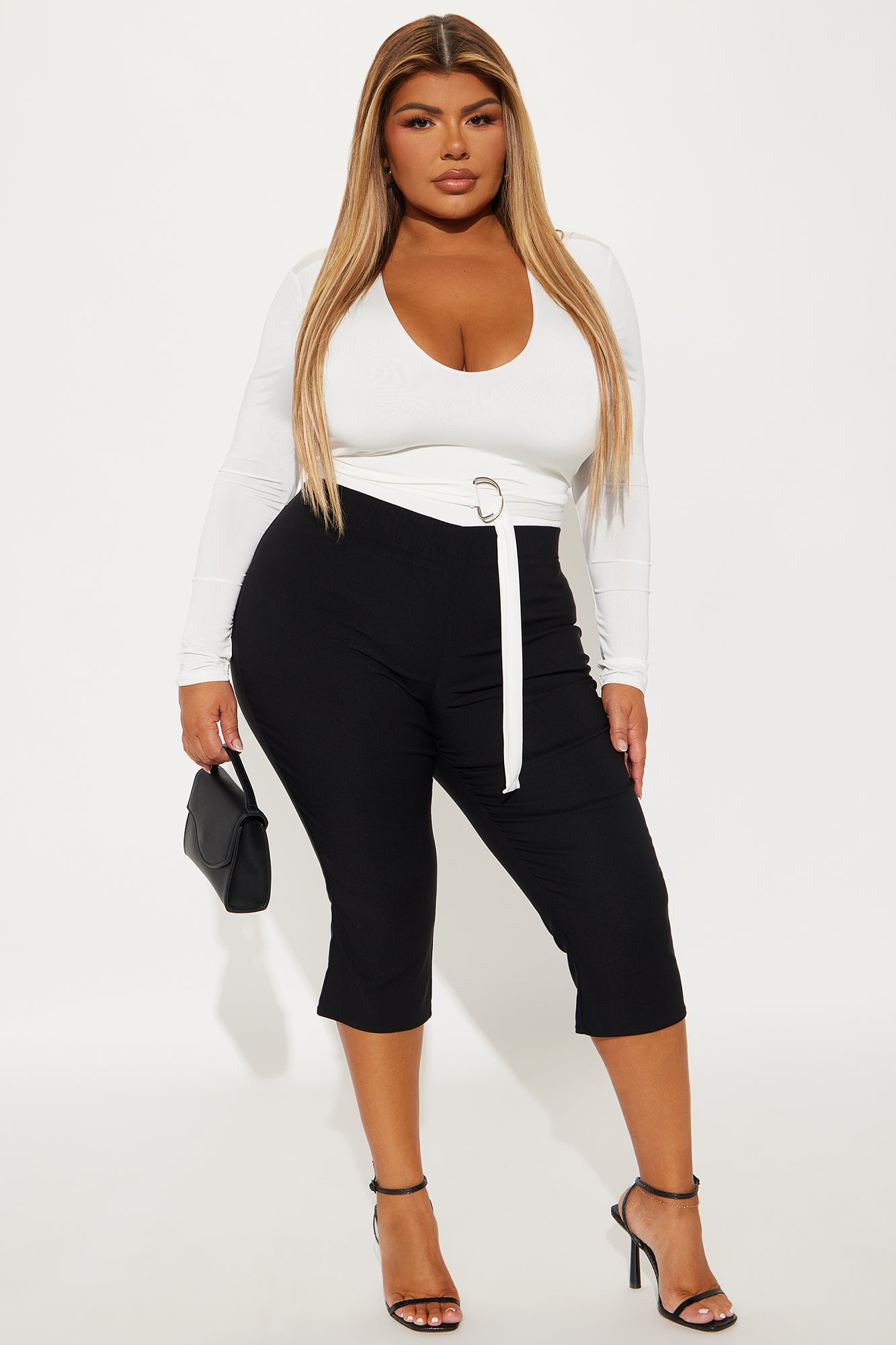 Bianca Belted Long Sleeve Bodysuit - Ivory - Image 6