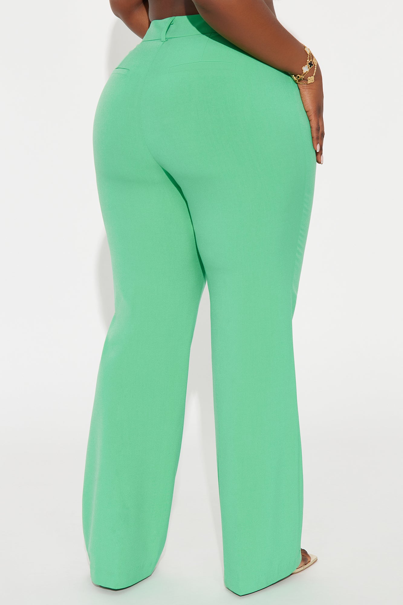 Tasha Dressy High Rise Pants - Kelly Green - Image 6
