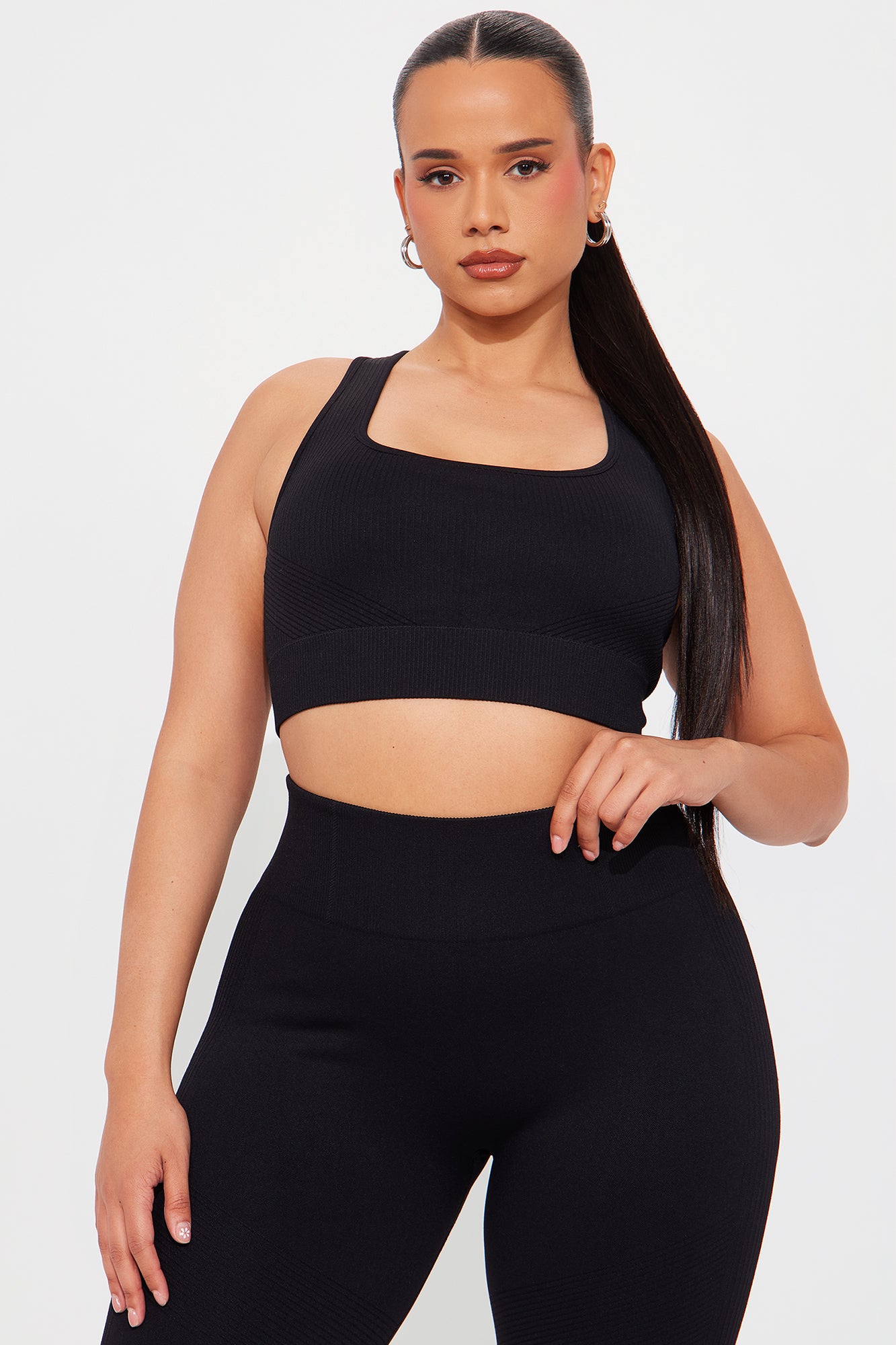 Good Stretch Seamless Sports Bra - Black - Image 4