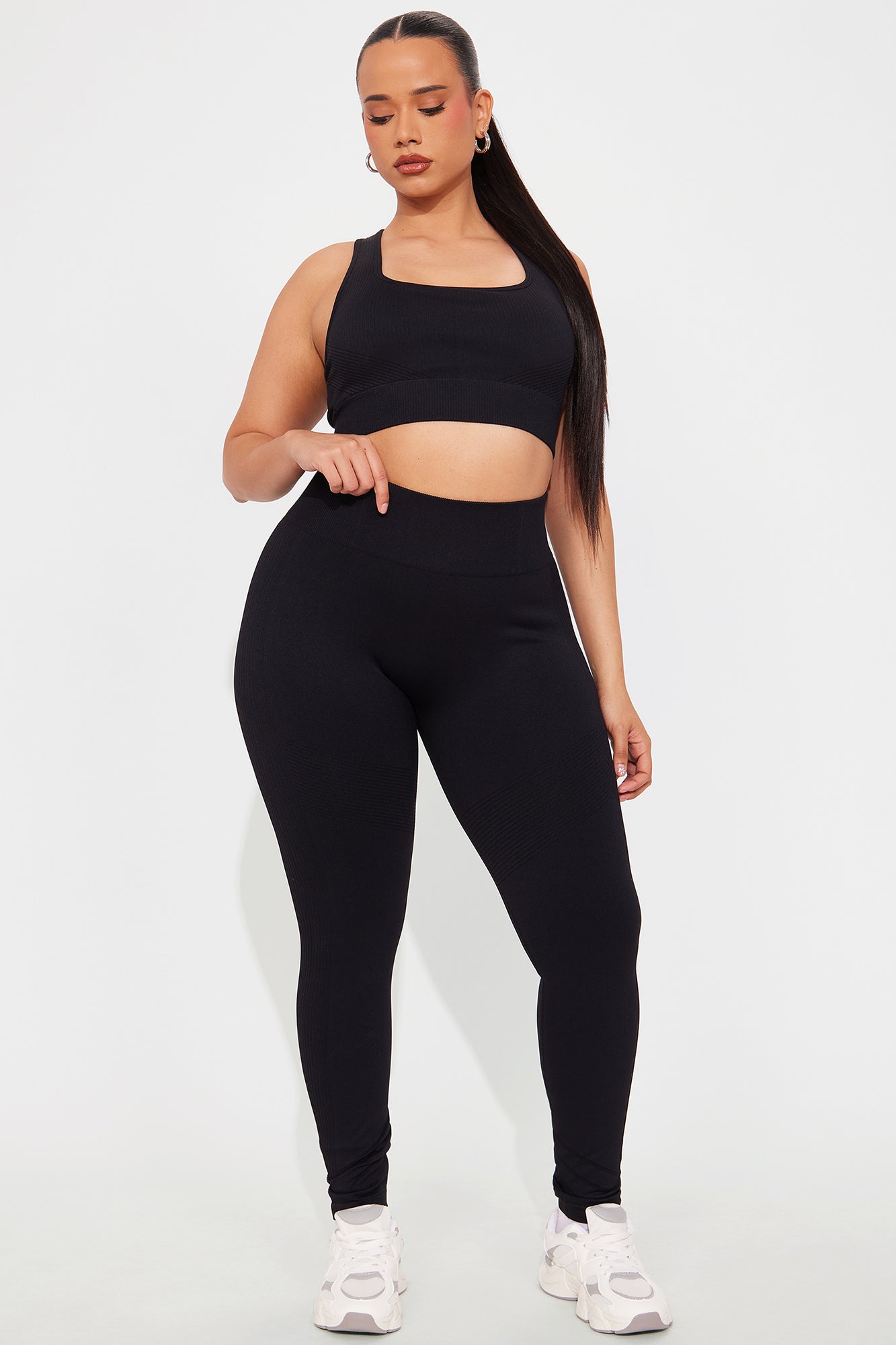 Good Stretch Seamless Active Legging - Black - Image 4