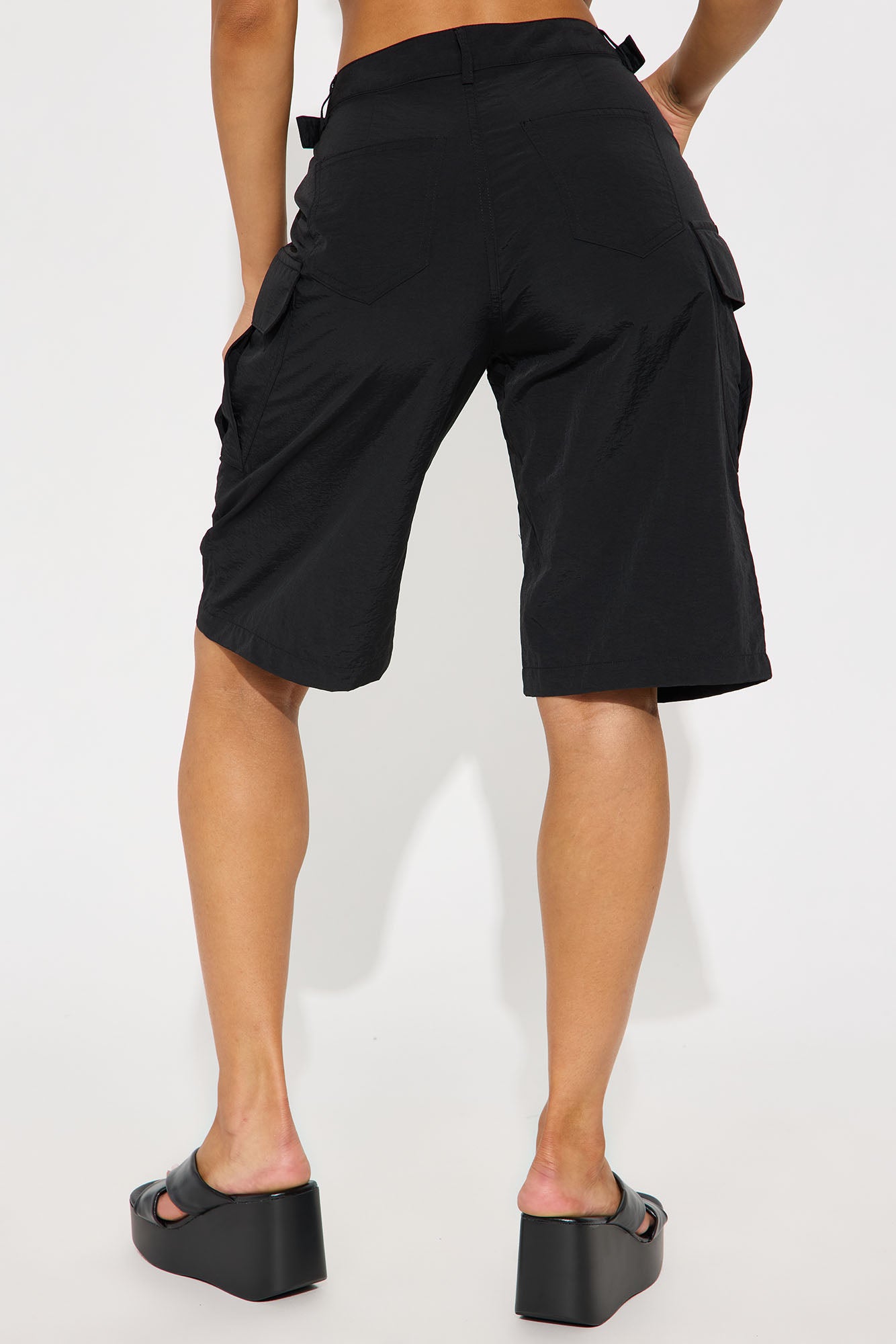 Better Than Ever Windbreaker Bermuda Short - Black - Image 3