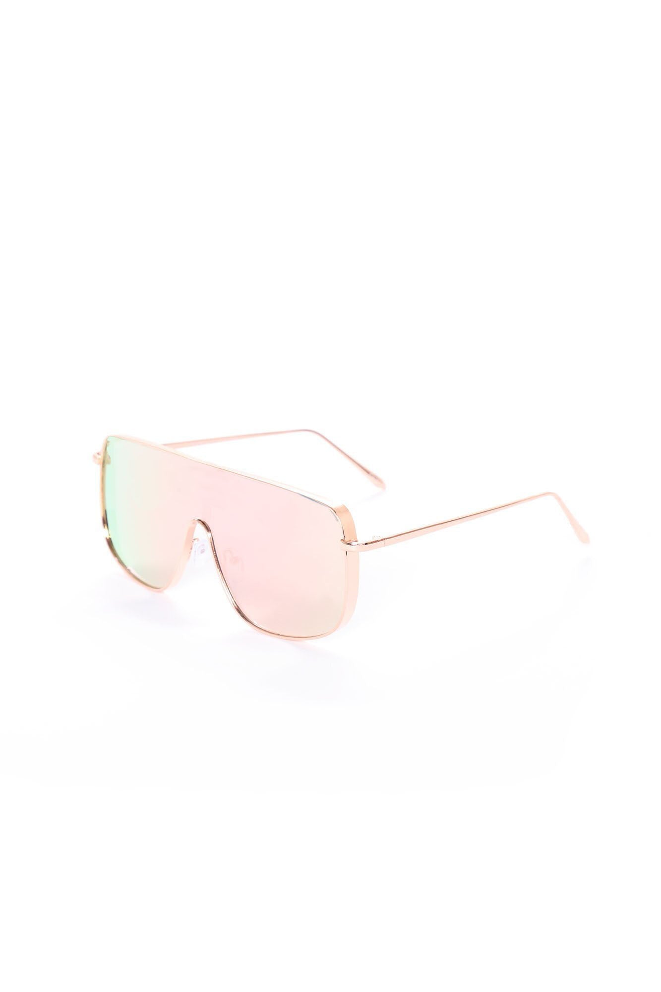 Don't Block Me Sunglasses - Rose Gold - Image 3