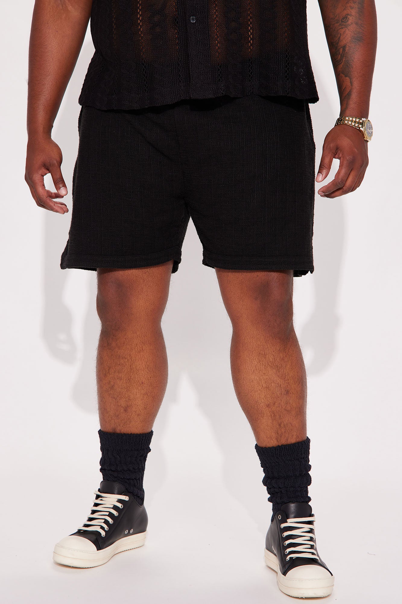 Dean Textured Short - Black - Image 5