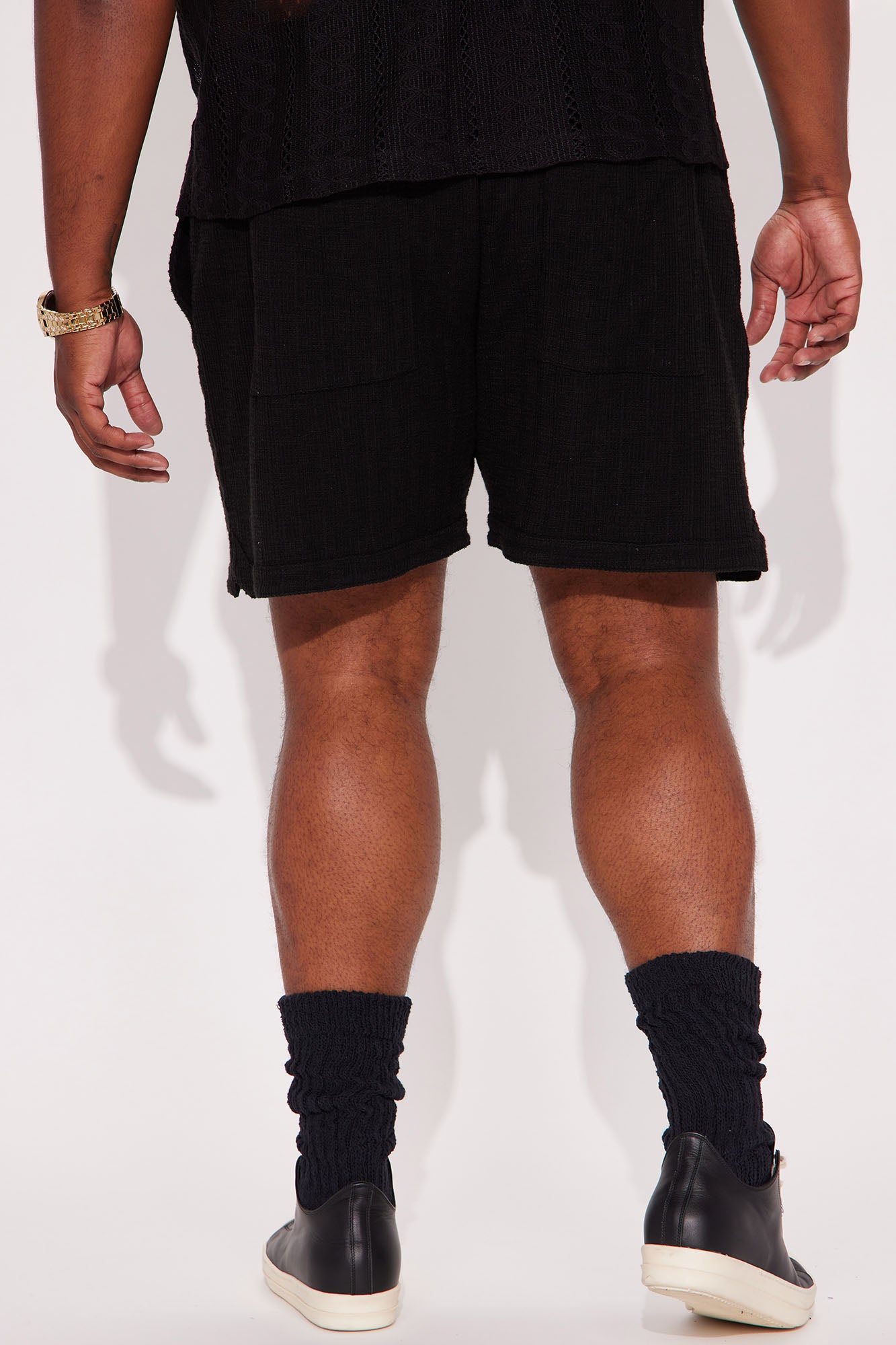 Dean Textured Short - Black - Image 7