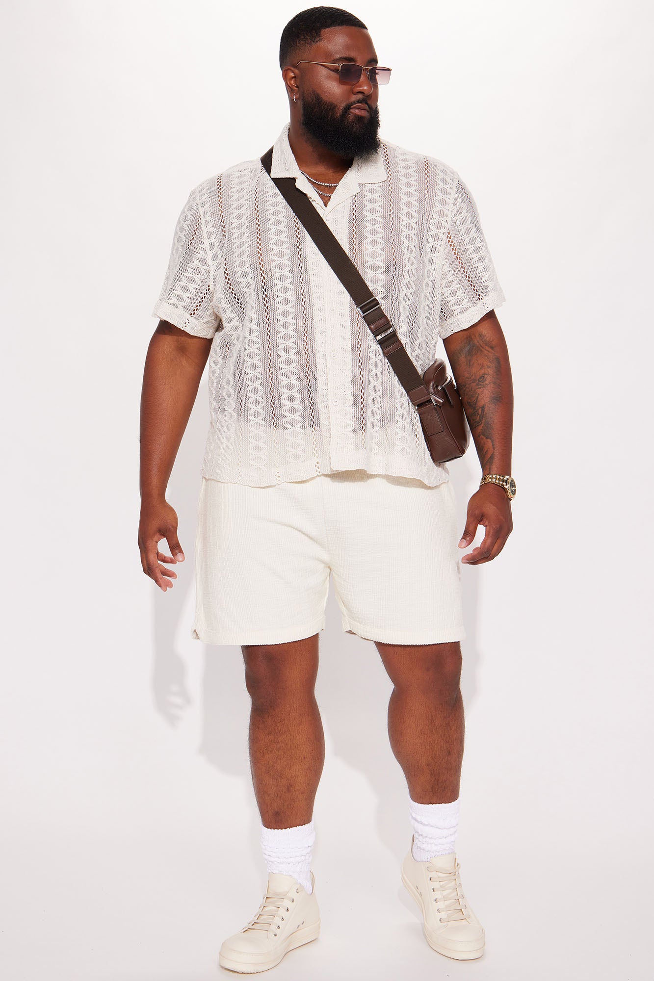 Dean Textured Short - Cream - Image 6