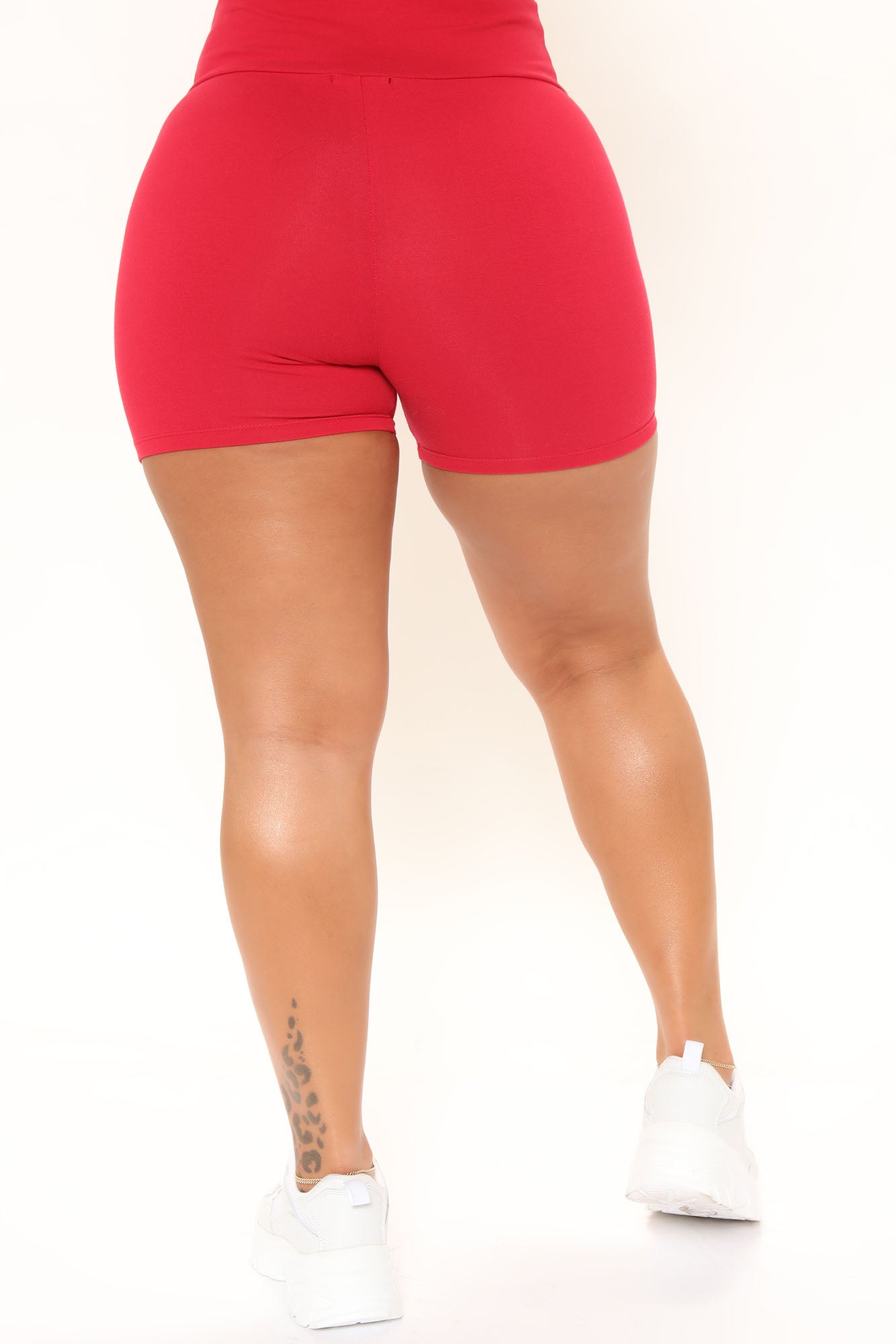 Hailey Biker Shorts - Red - Image 4