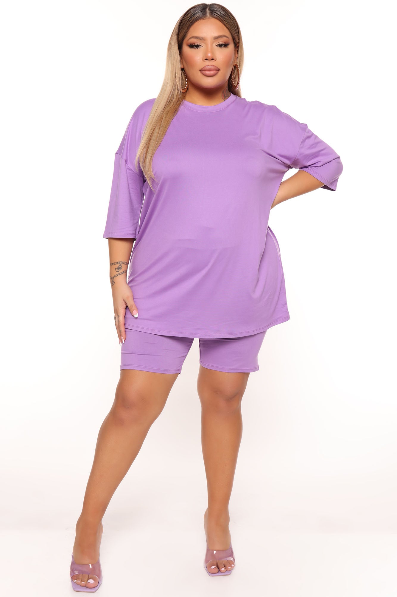 Weekend Vibes Short Set - Purple - Image 6