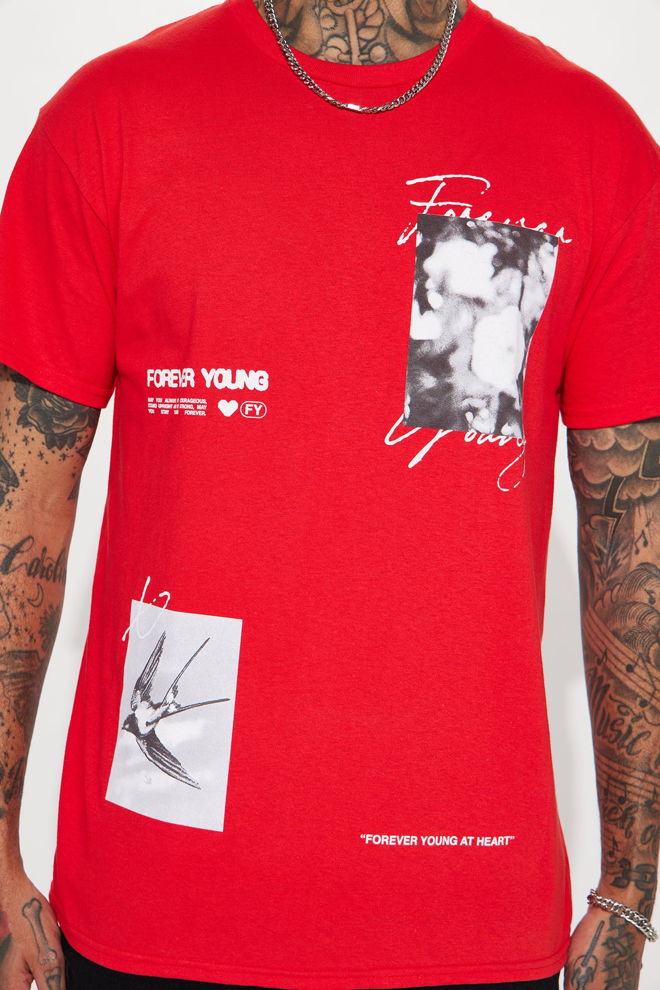 Young Forever Short Sleeve Tee - Red - Image 4