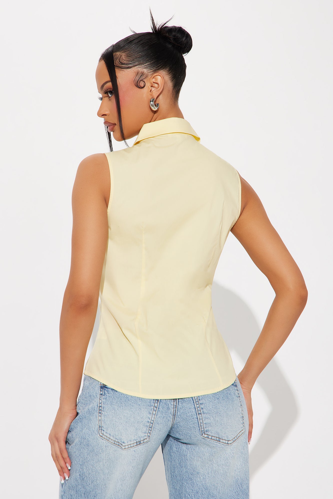 Brisa Poplin Shirt - Yellow - Image 3