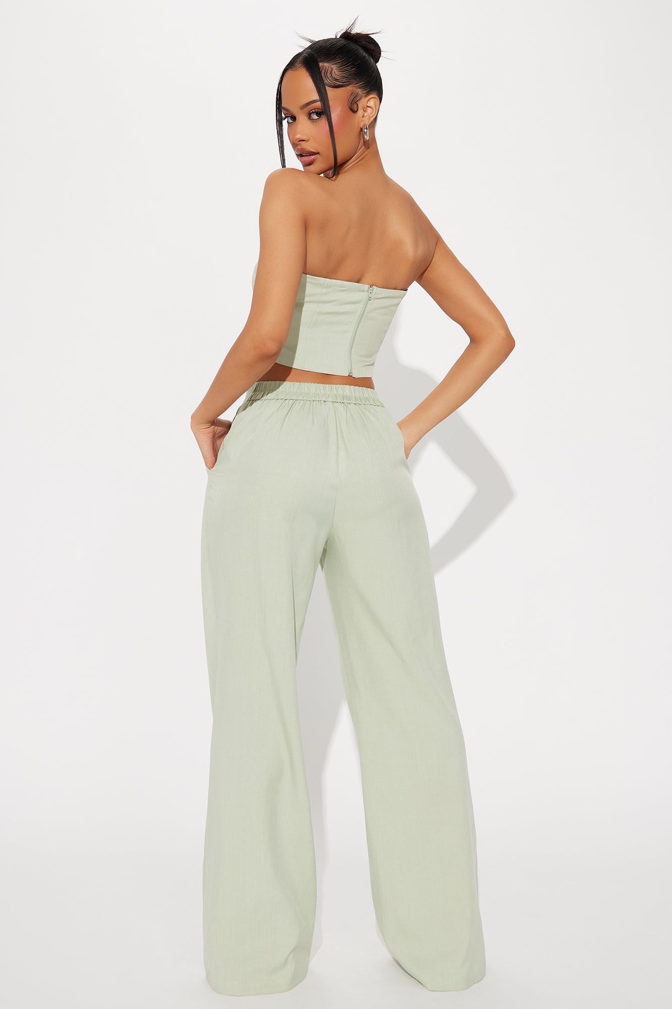 Workday Wonder Pant Set - Sage - Image 3