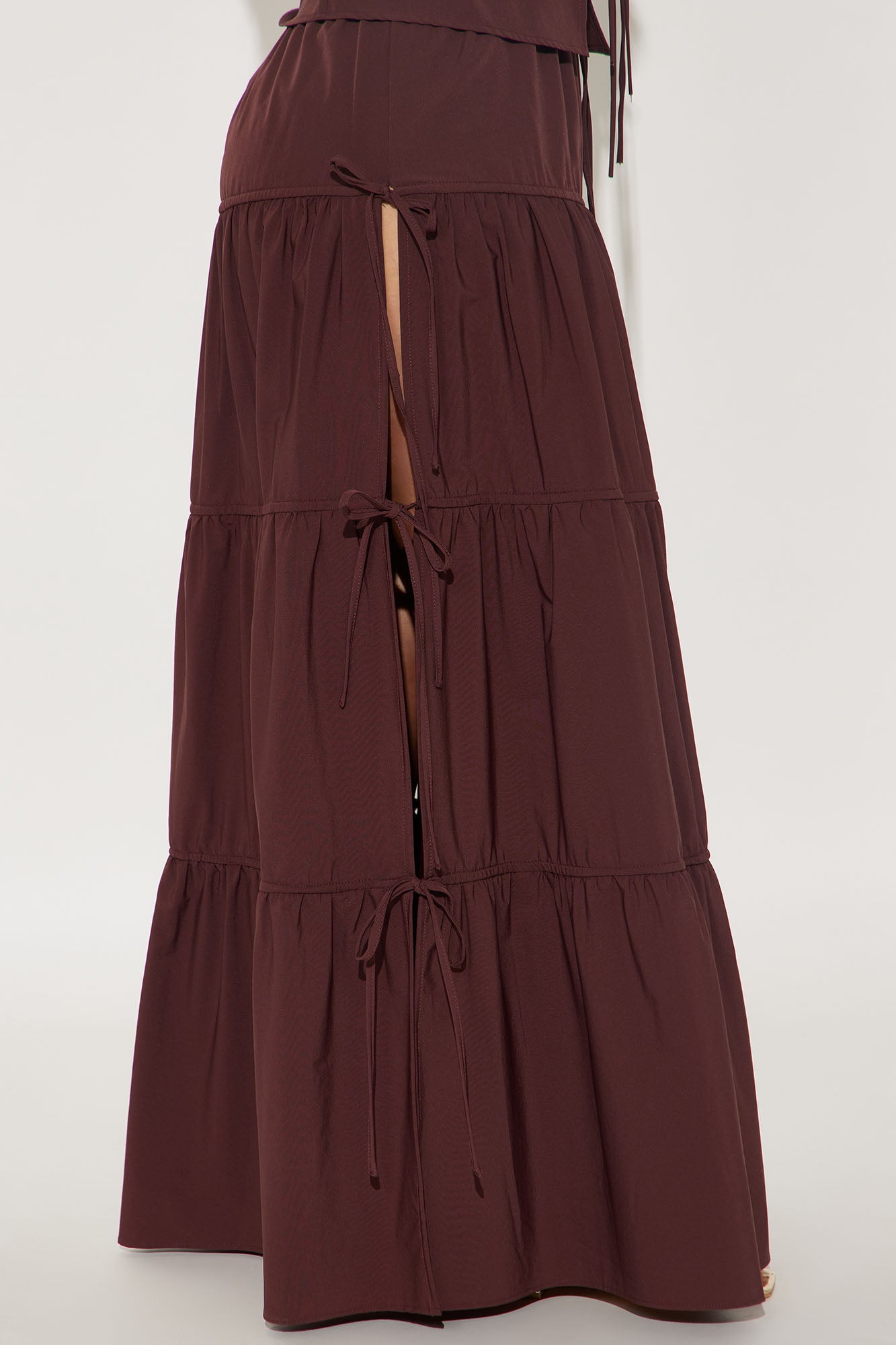 The Amelia Maxi Skirt Set - Brown - Image 3