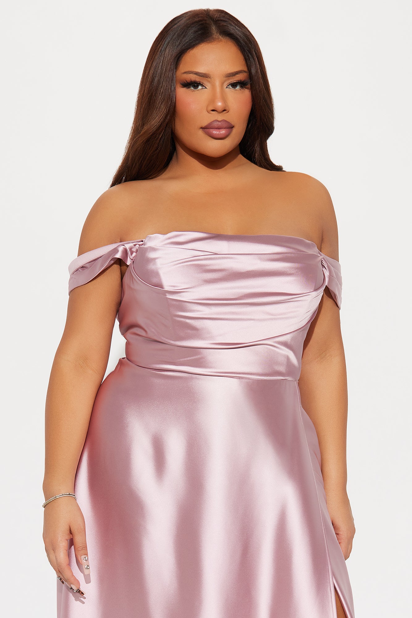 Rosalee Satin Gown - Mauve - Image 5