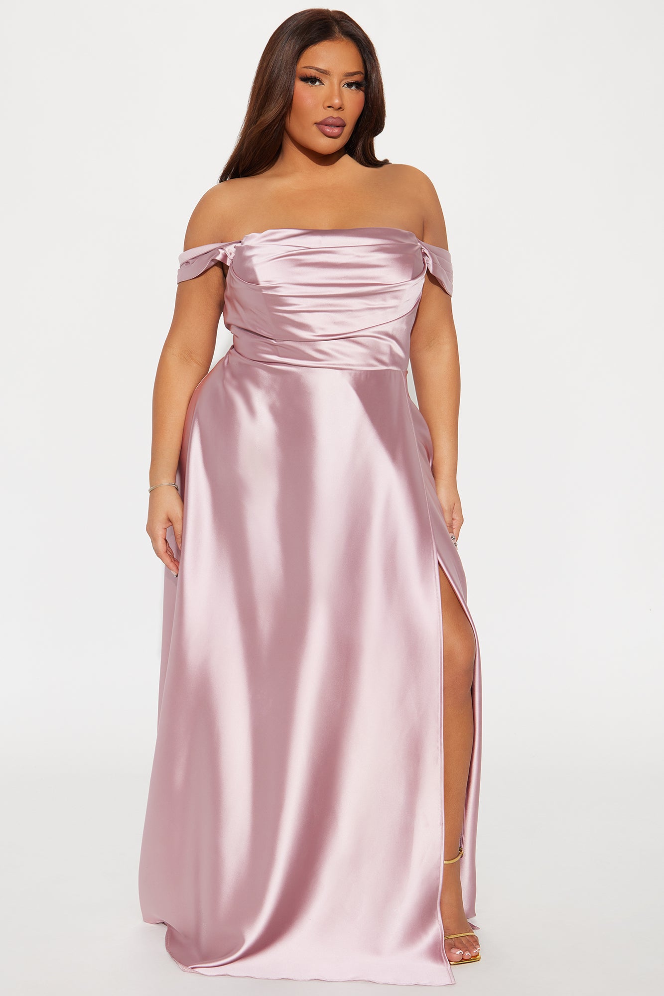 Rosalee Satin Gown - Mauve - Image 4
