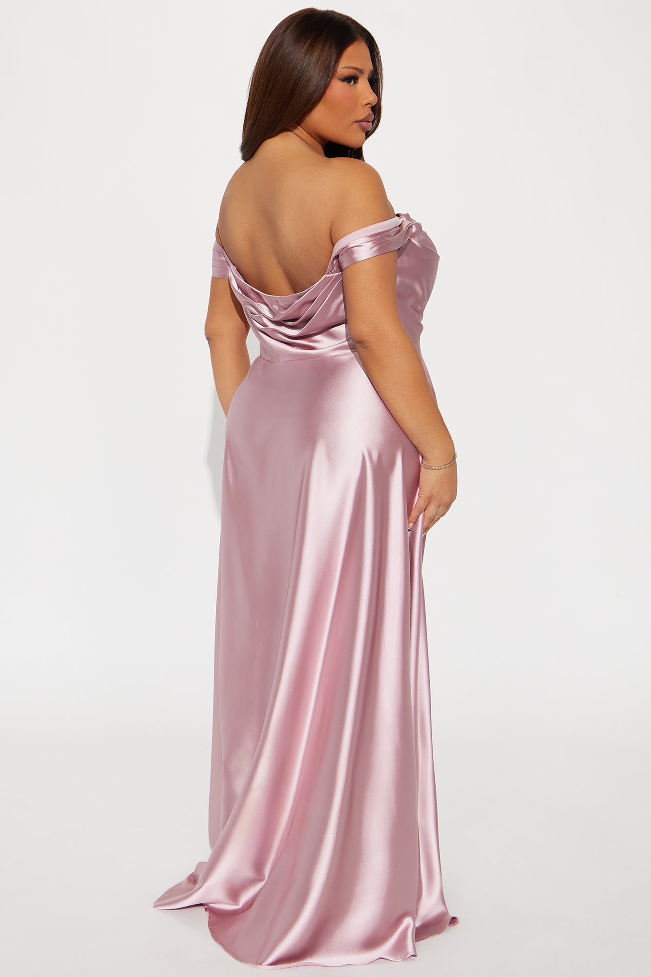 Rosalee Satin Gown - Mauve - Image 6
