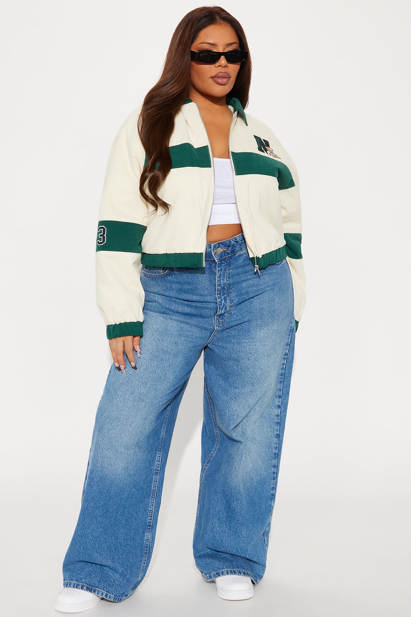 New York Club Varsity Jacket - Green/combo - Image 6