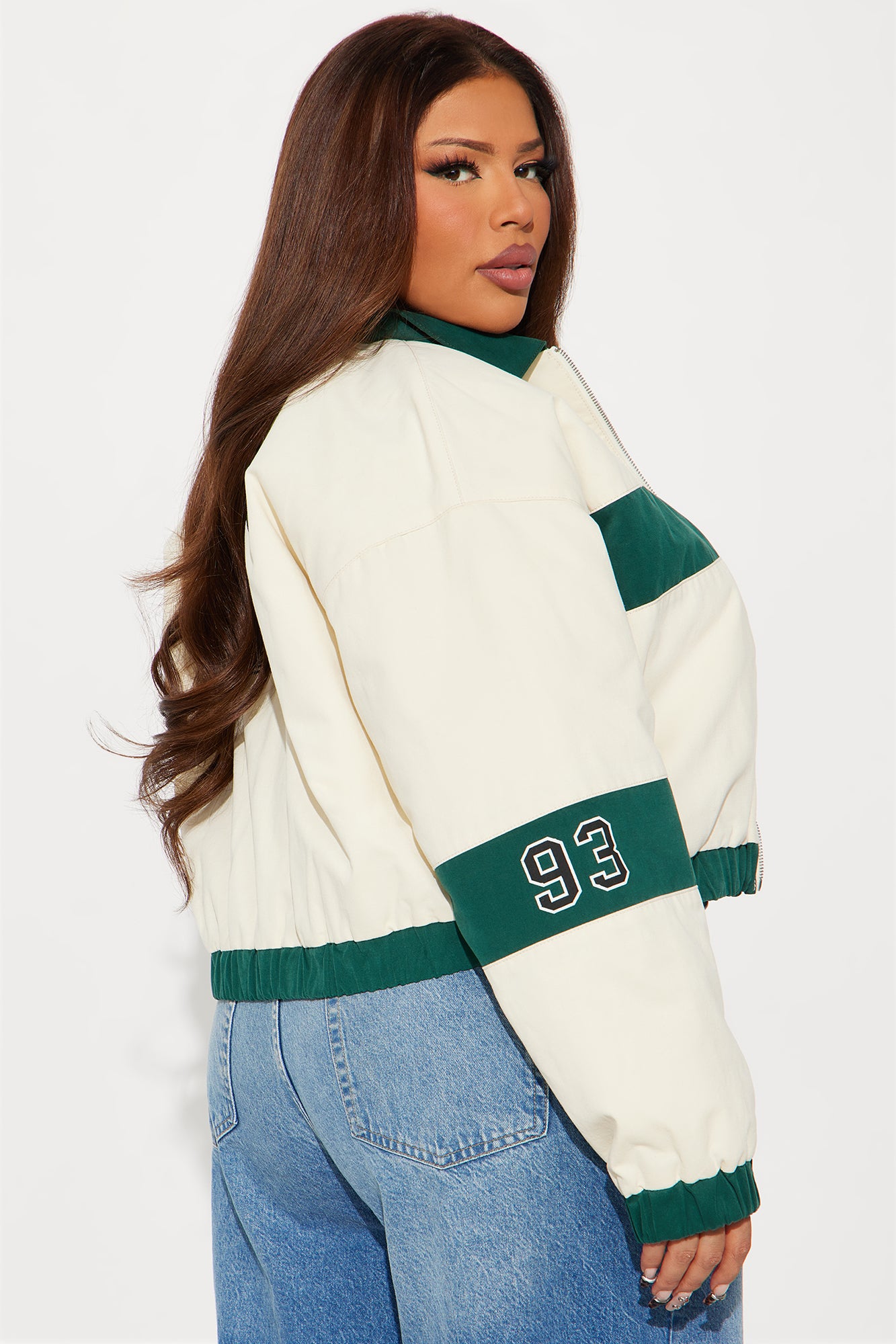 New York Club Varsity Jacket - Green/combo - Image 9