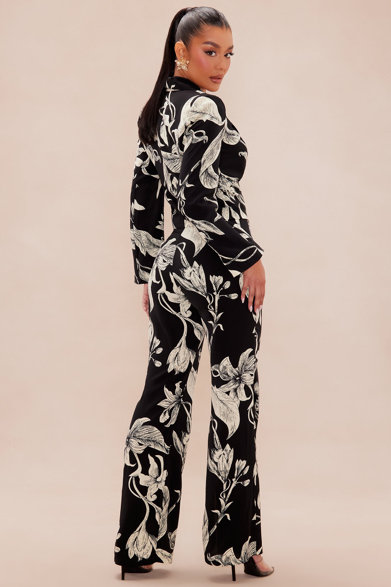 Aubrey Floral Blazer Set - Black/combo - Image 4