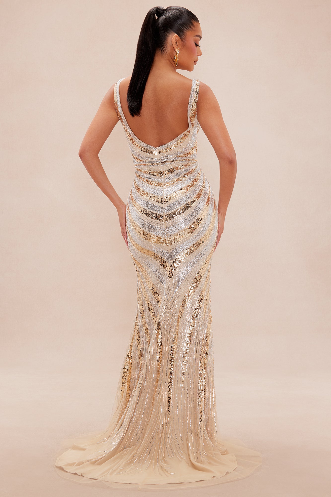 Chelsea Embellished Gown - Gold/combo - Image 4